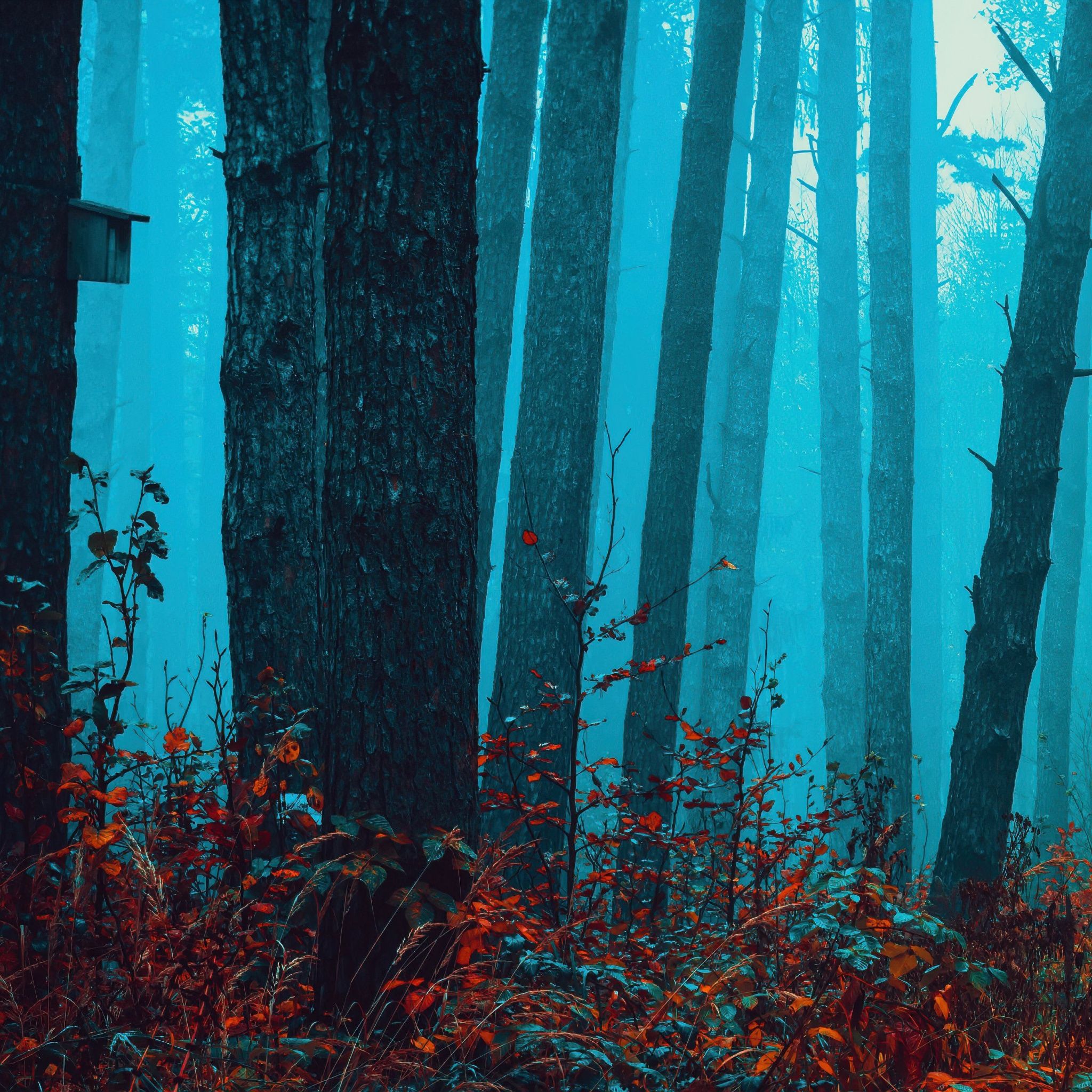 Foggy forest Wallpaper 4K, Enchanting, Autumn Scenery