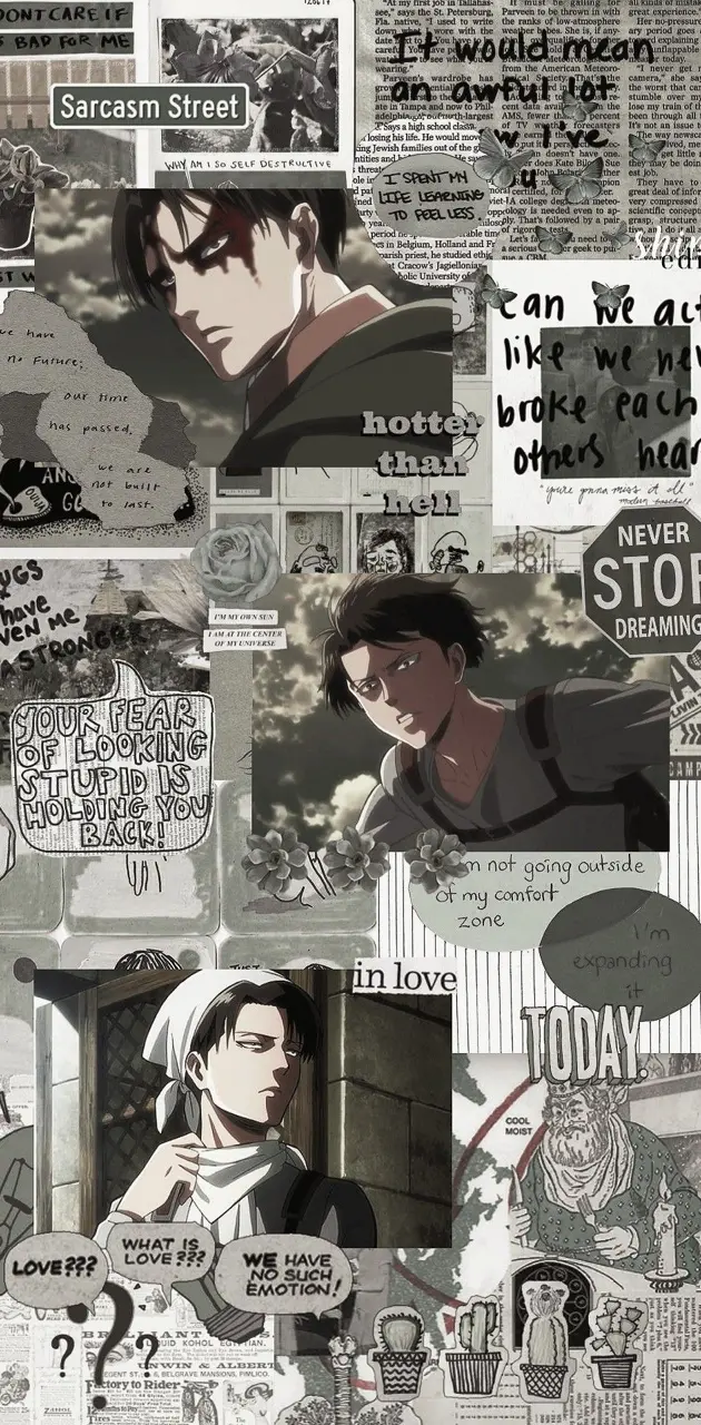 Aesthetic wallpaper for phone of Attack on Titan with Eren and Levi. - Attack On Titan