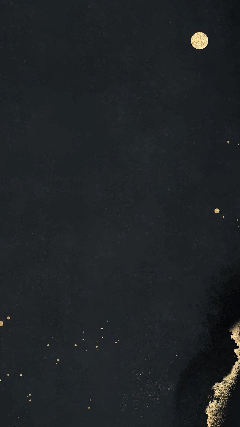 Download premium vector of Gold ink splatters on a black background - Dark, gold