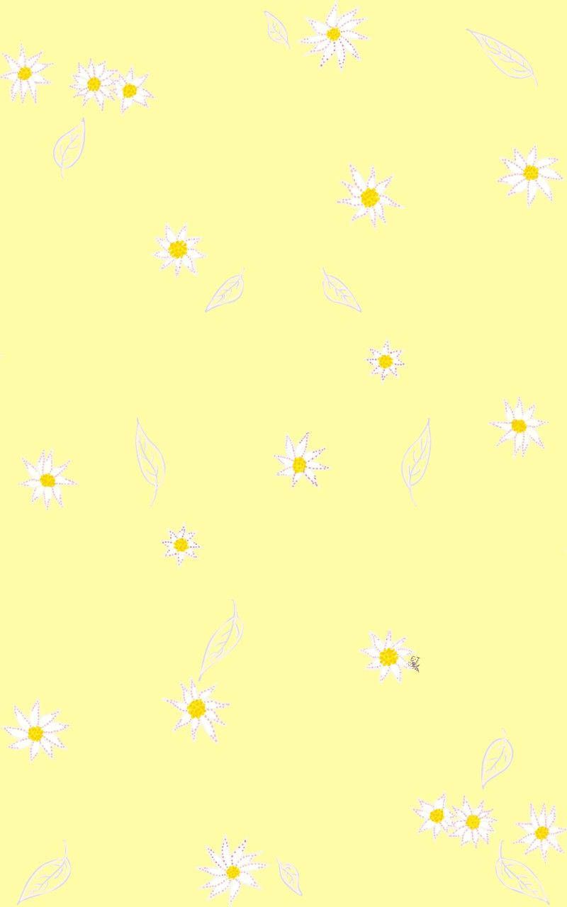 Download Daisy Flowers Over Cute Pastel Yellow Aesthetic Wallpaper - Pastel yellow