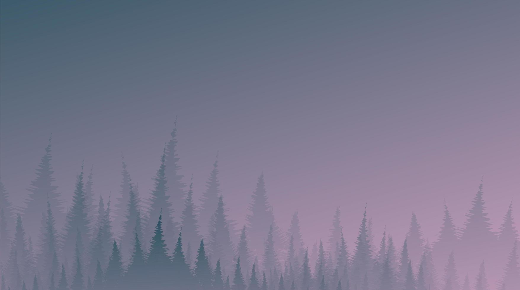 Night Foggy and mist Pine Forest, landscape background, imagination concept design
