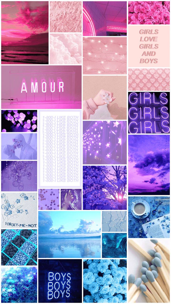 Download Bisexual Aesthetic Pastel Purple Pink Wallpaper