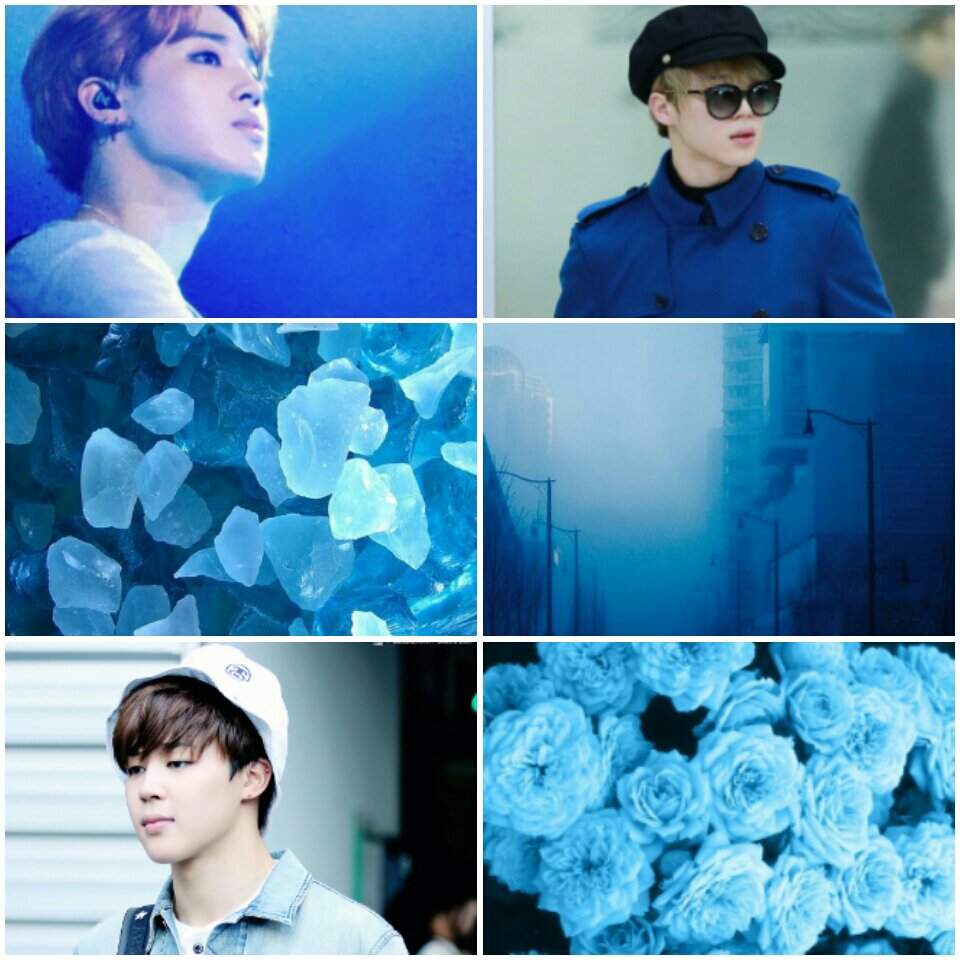 A collage of images of Taehyung from BTS. - Jimin