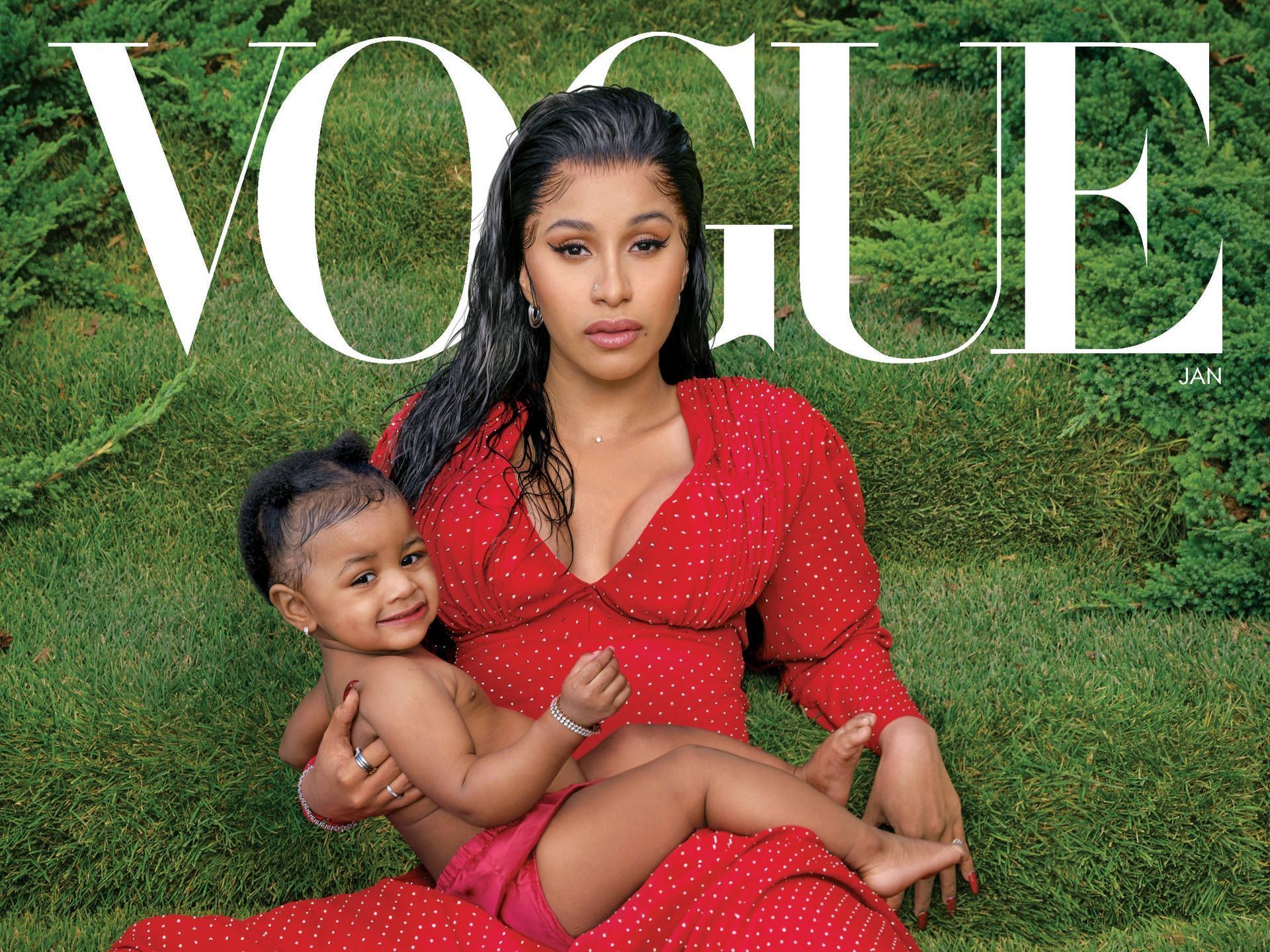 Cardi B and her daughter Kulture on the cover of Vogue - Cardi B