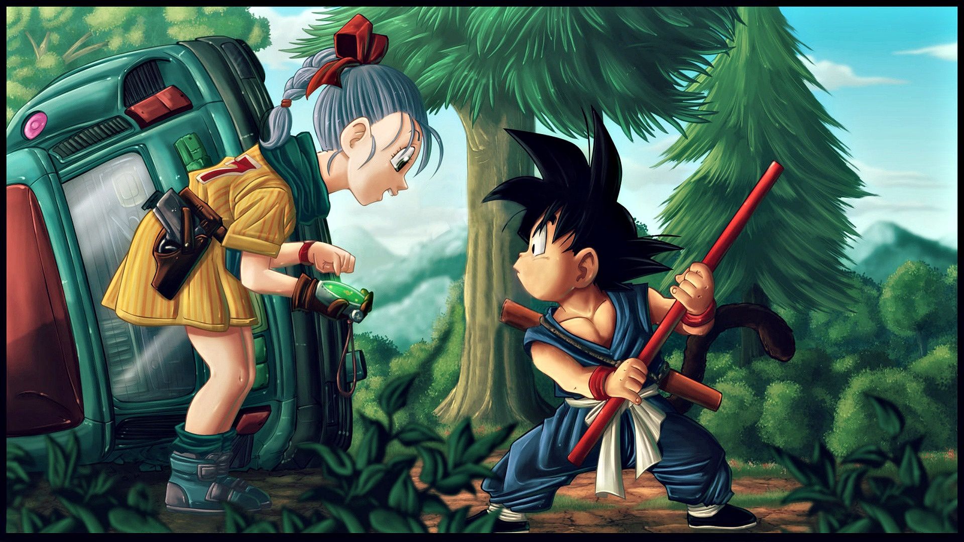 Goku and Bulma wallpaper - Dragon Ball