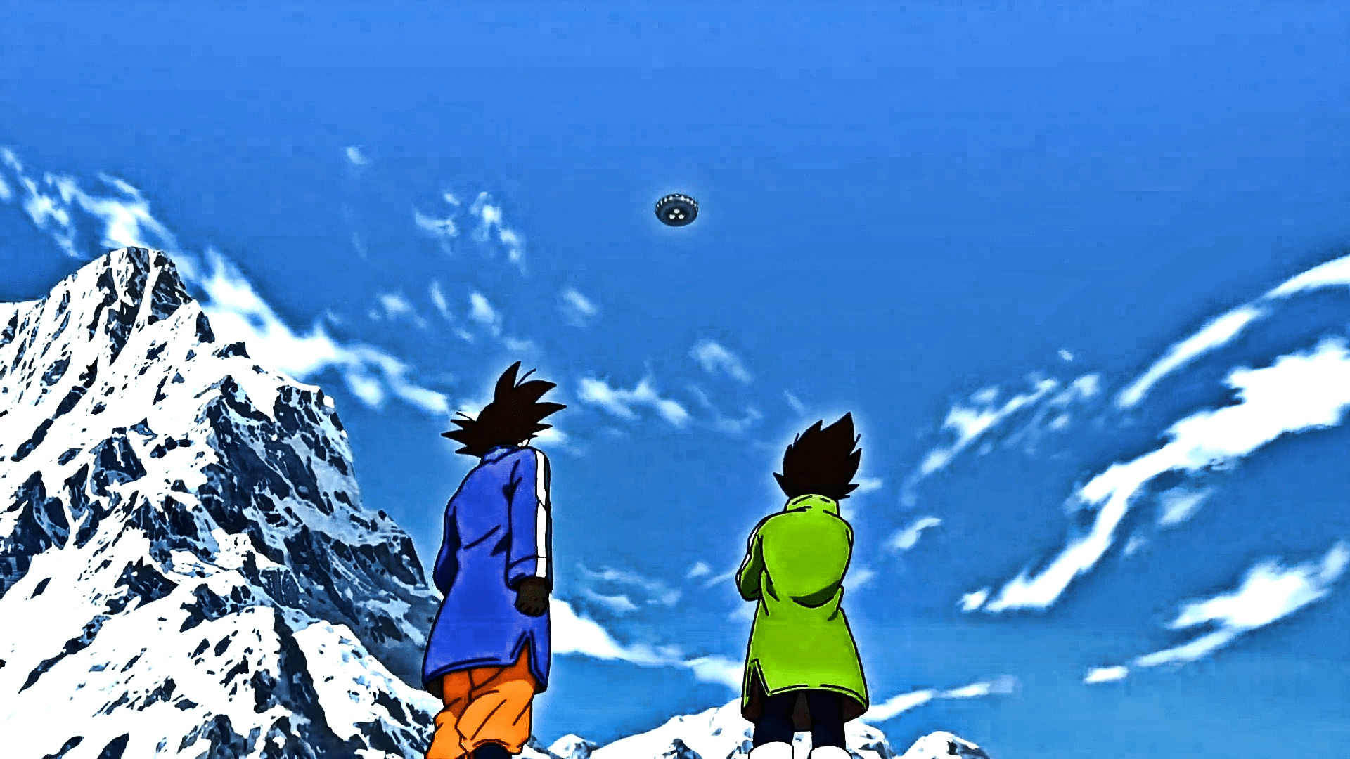 Goku and Vegeta in the mountains - Dragon Ball