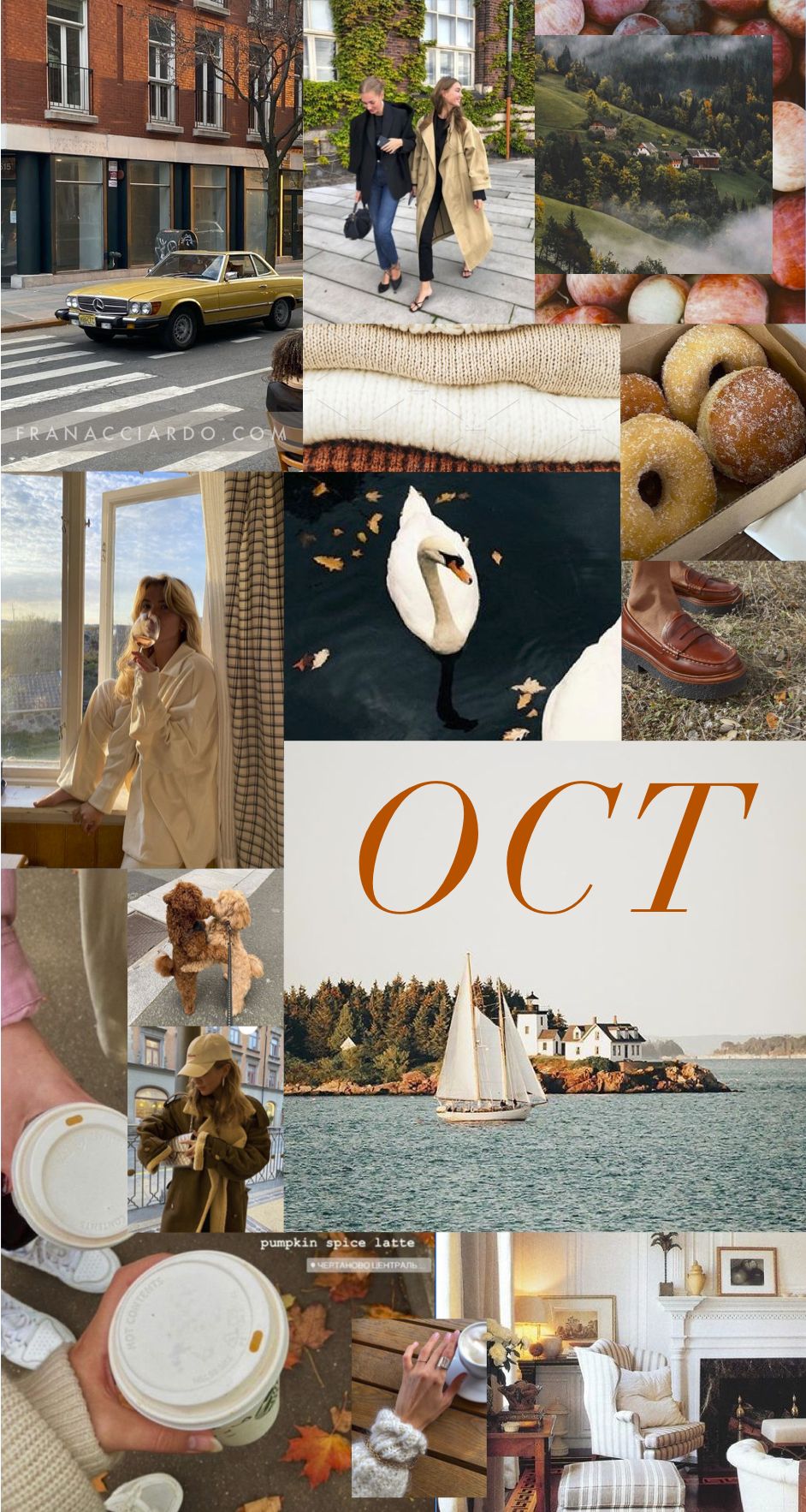 October Moodboard (Desktop + iPhone Wallpaper)