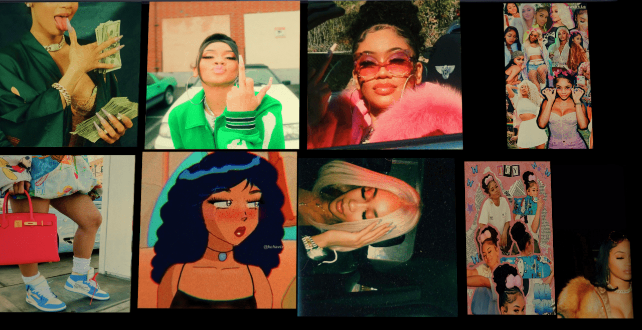 A collage of different images of Cardi B. - Cardi B