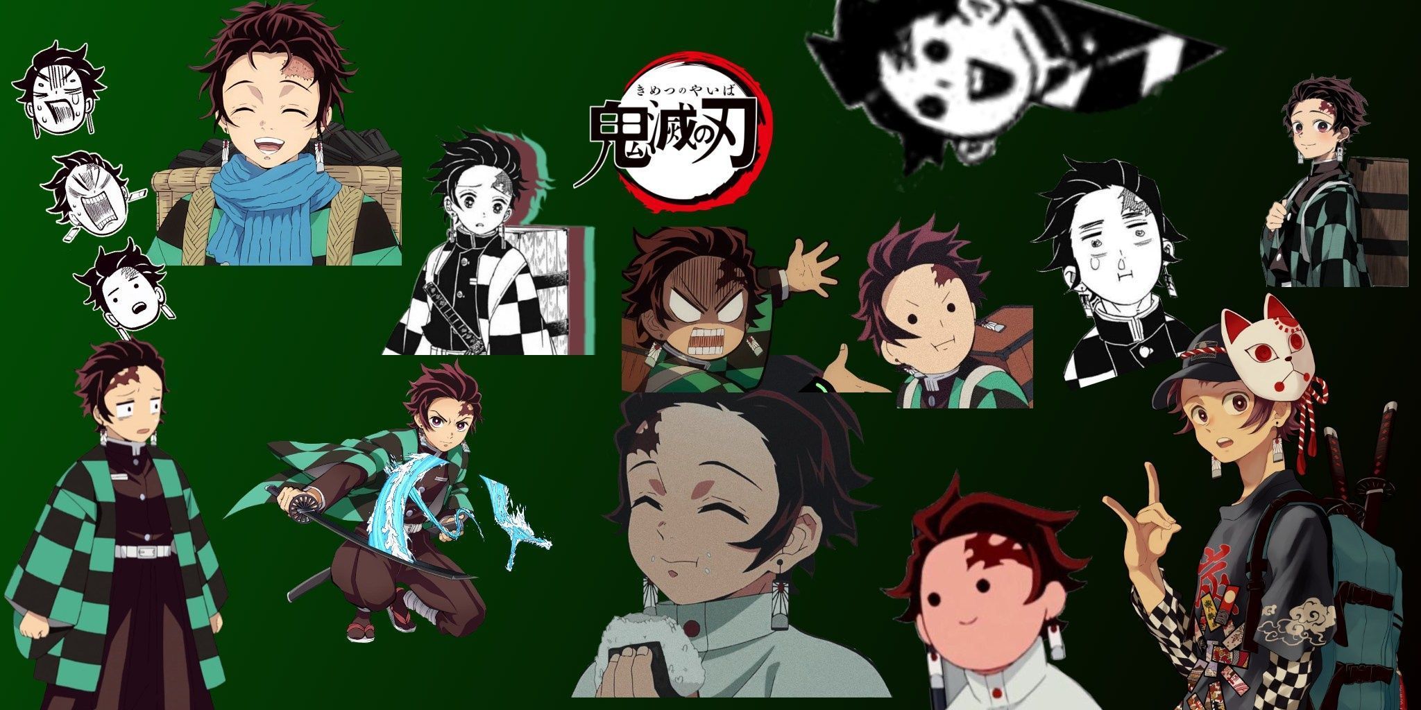 Collage of all the characters from Demon Slayer - Tanjiro Kamado