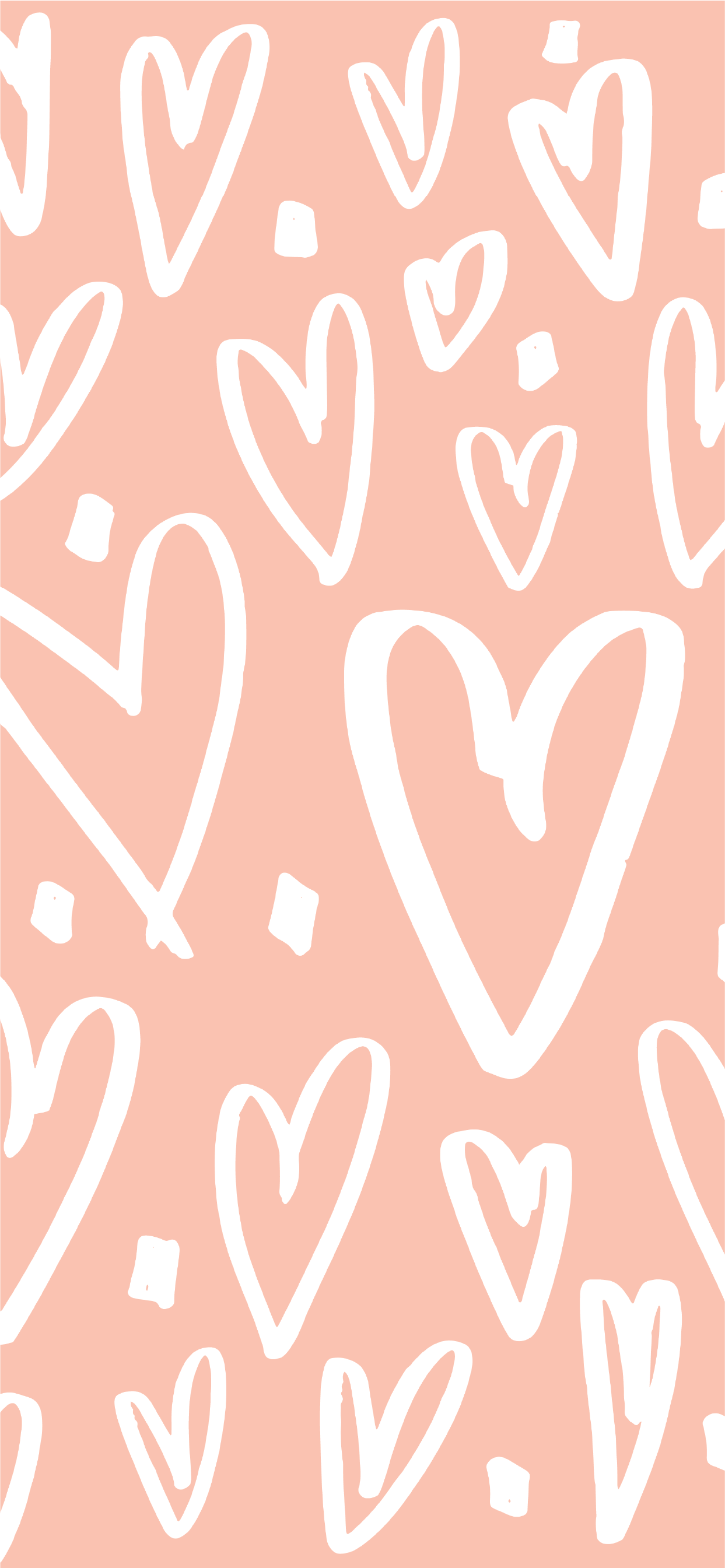 A pattern of white hearts on pink background - Valentine's Day