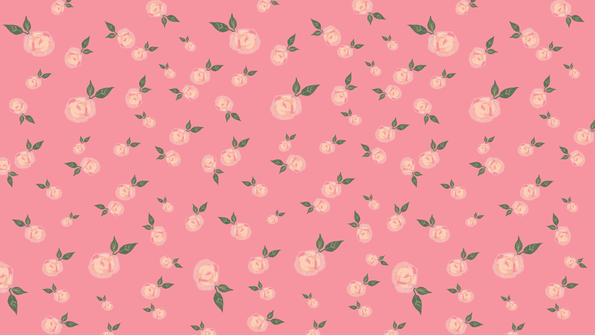 A pink background with flowers on it - Valentine's Day