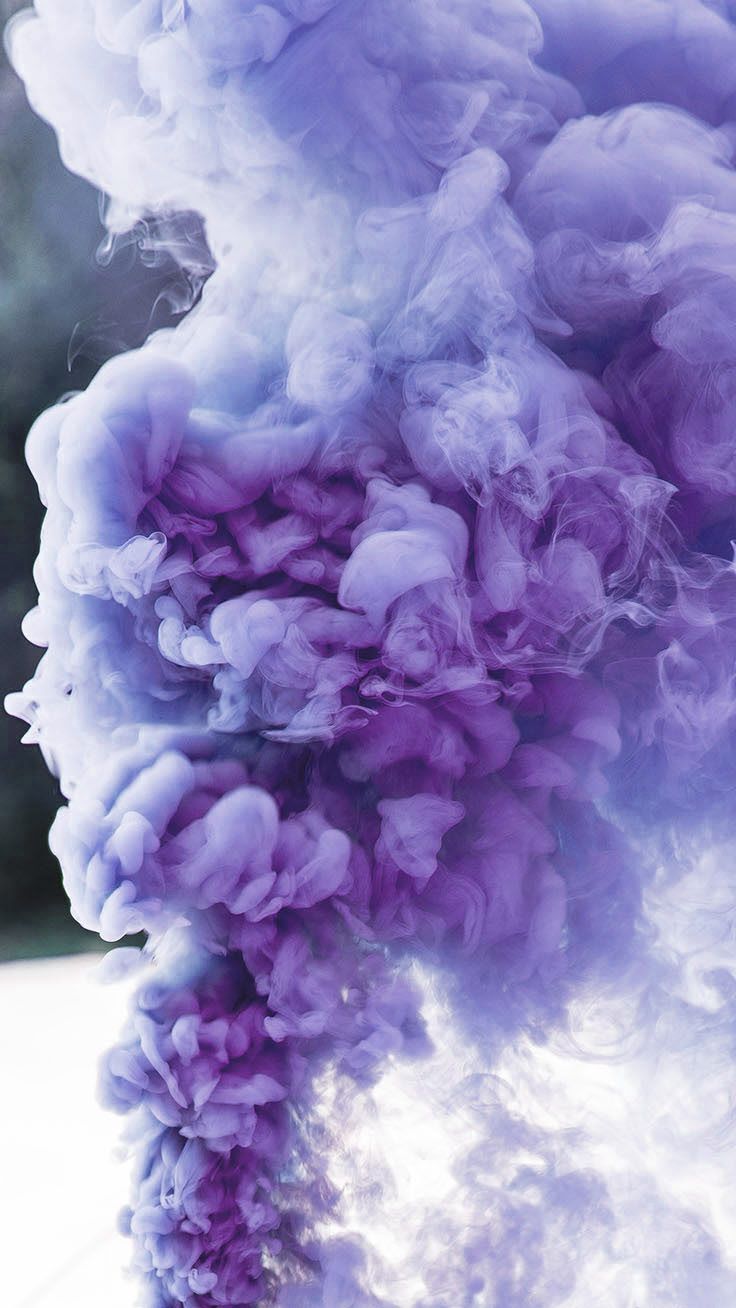 A cloud of purple smoke billows into the air - Smoke