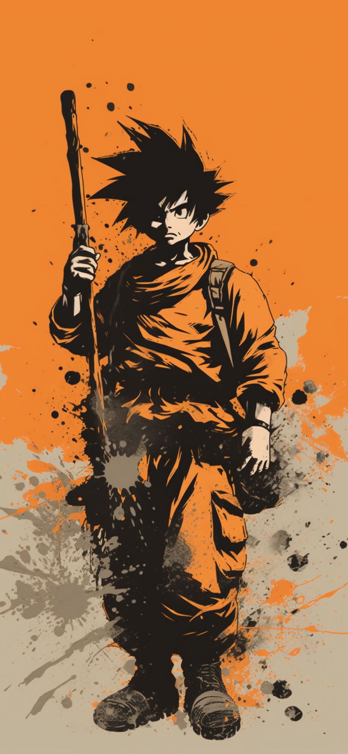 Dragon Ball Goku Orange Art Wallpaper Wallpaper iPhone