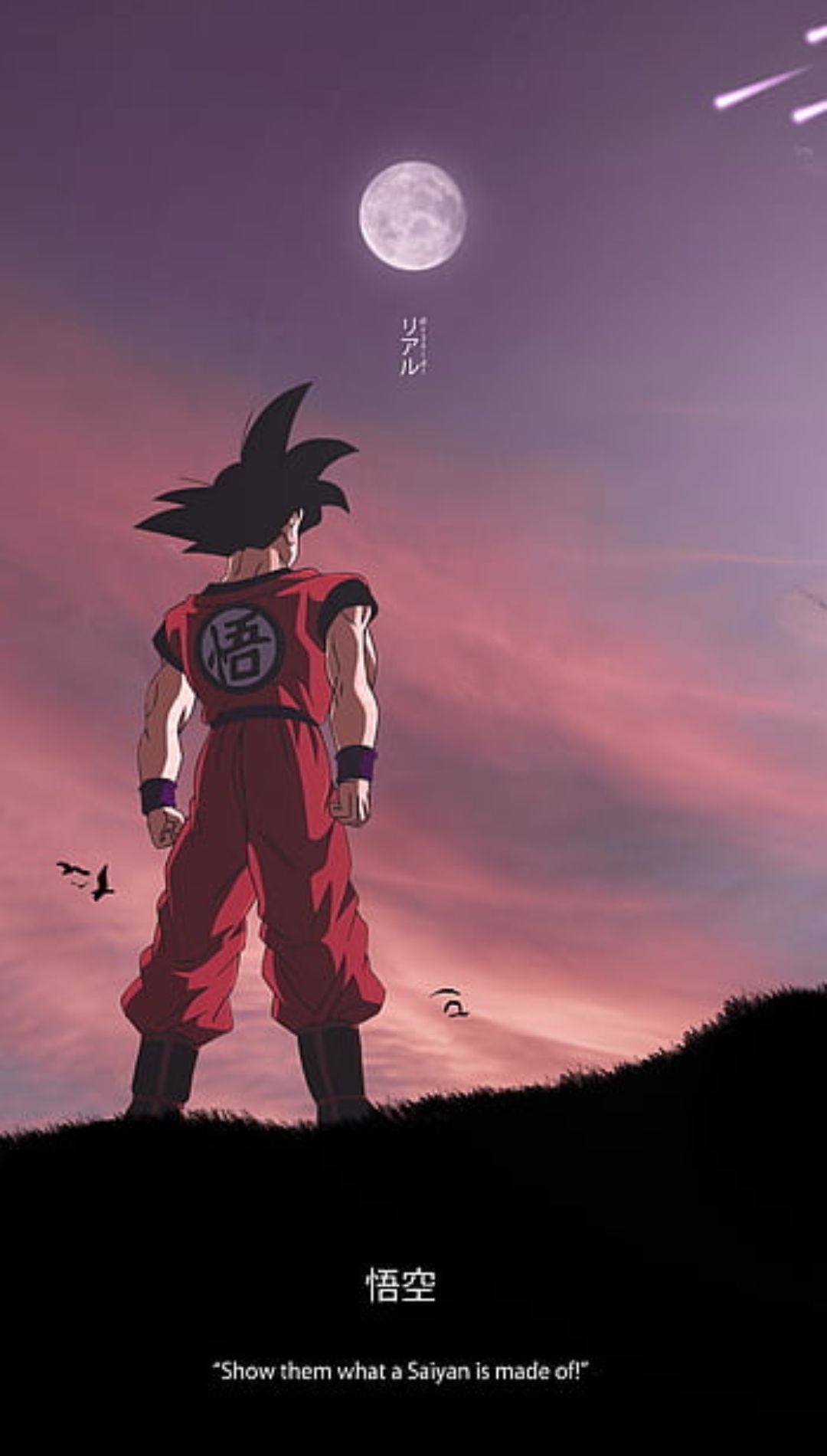 Goku in the moonlight - Goku