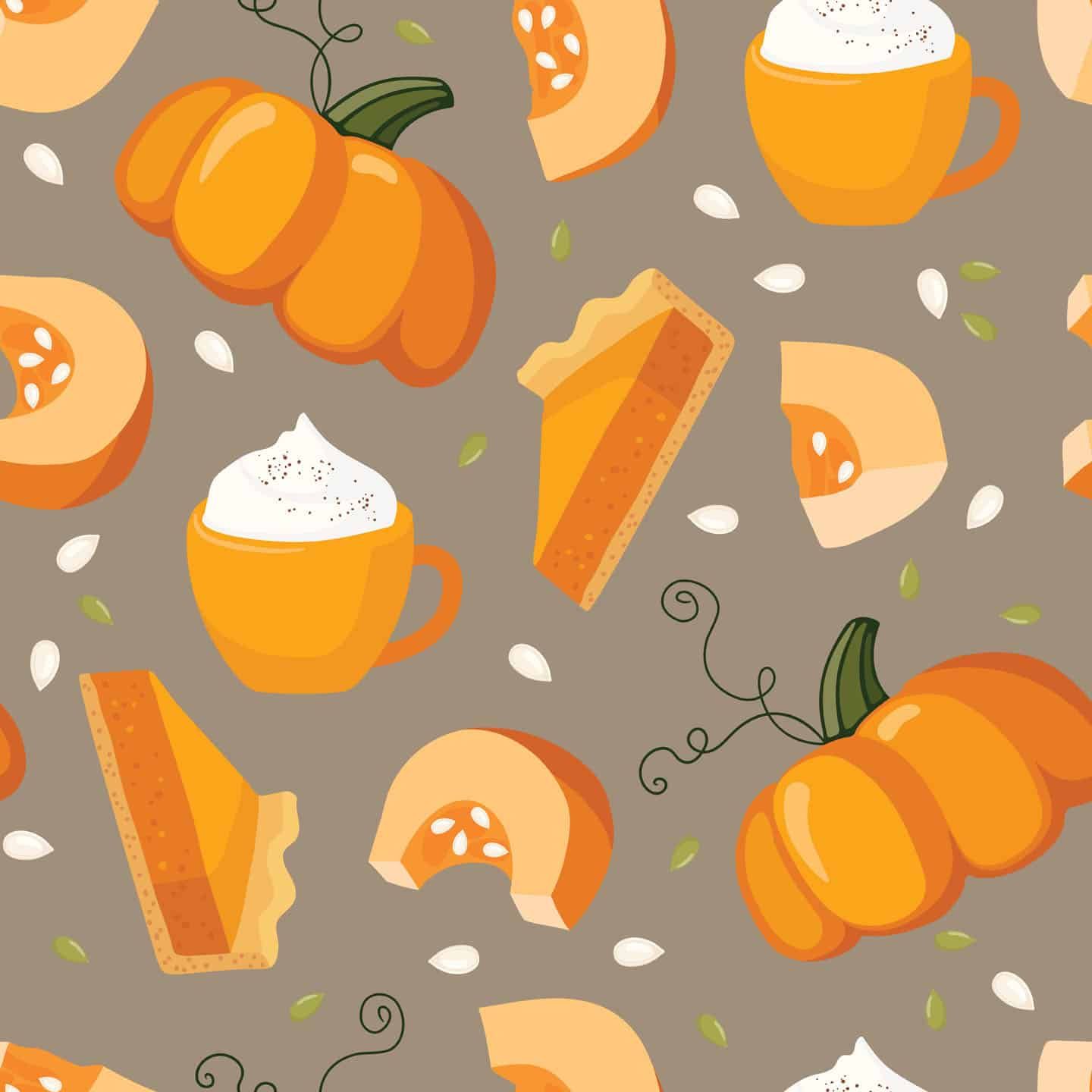 Autumn Pumpkin Spice Wallpaper And Stick Or Non Pasted