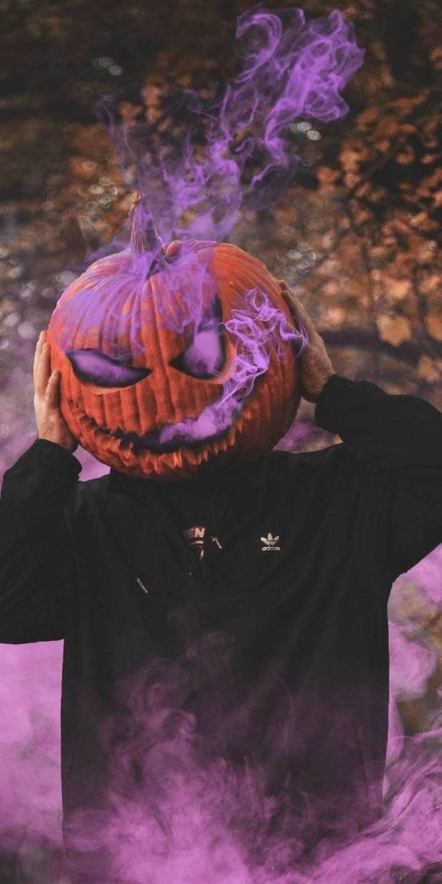 Purple pumpkin aesthetic Wallpaper Download