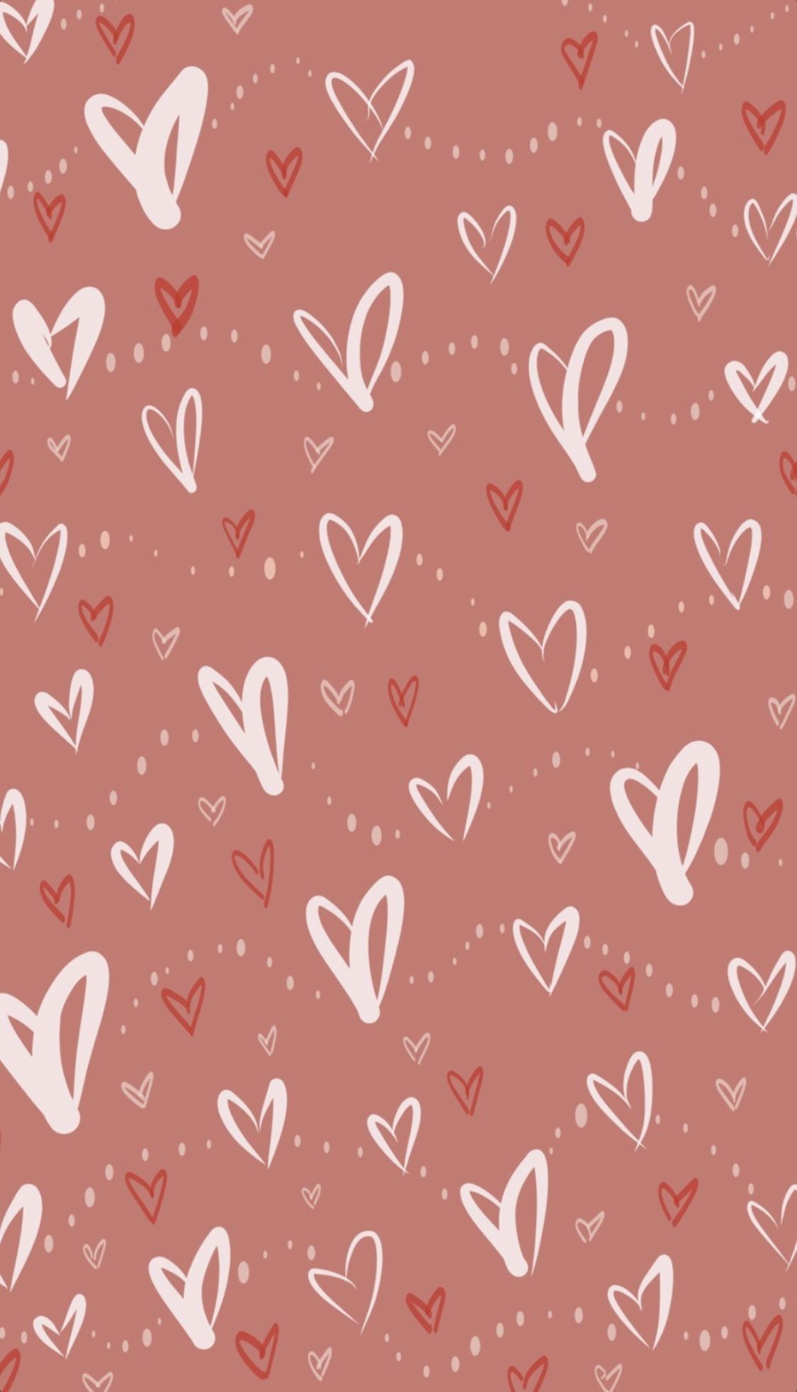 A pattern of hearts on pink background - Valentine's Day