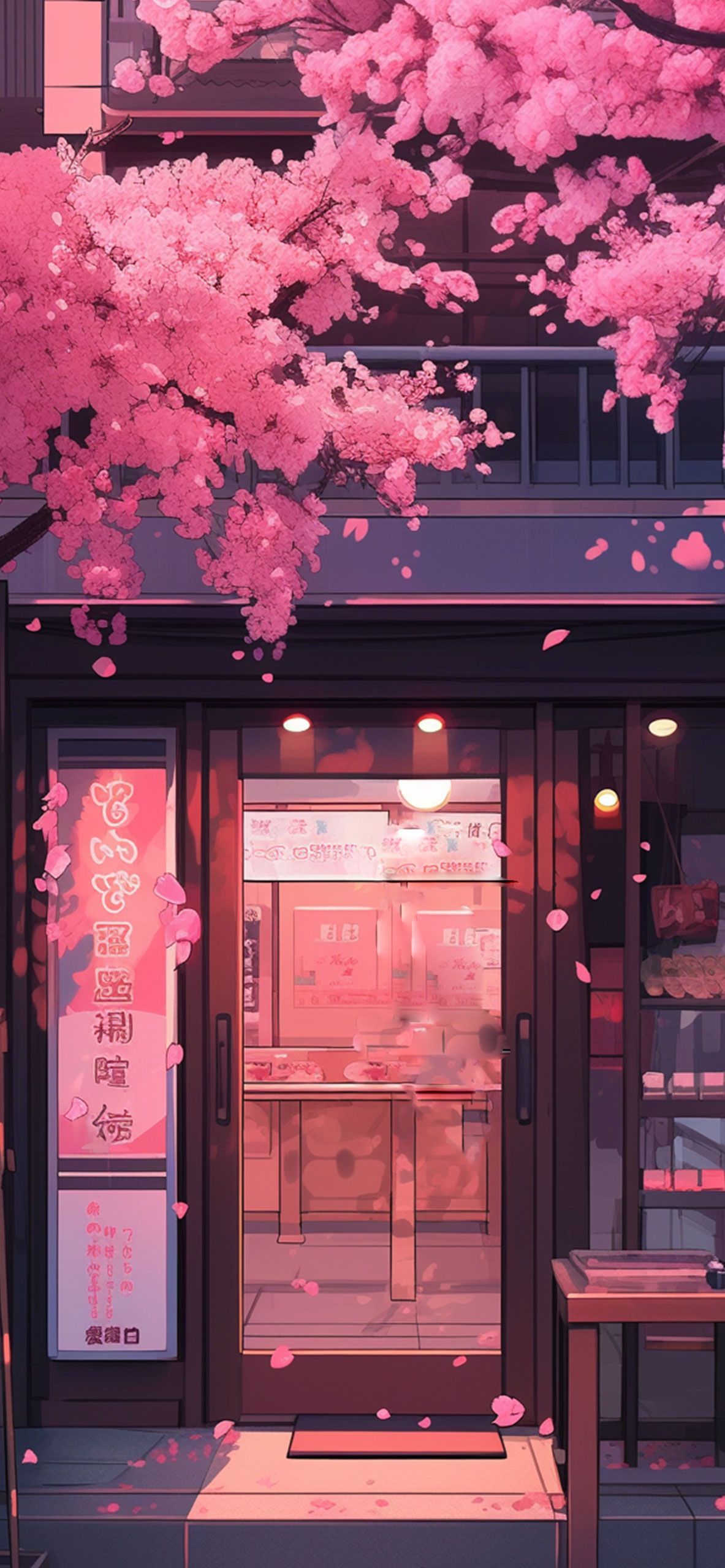 Anime aesthetic phone background with cherry blossoms - Japan, cherry blossom, beautiful