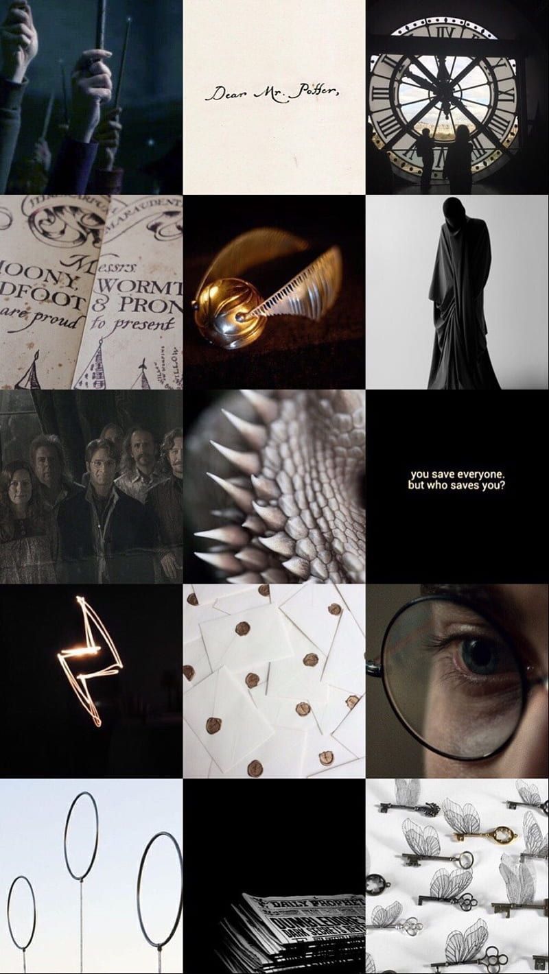 Harry Potter, aesthetics, black and white, HD phone wallpaper