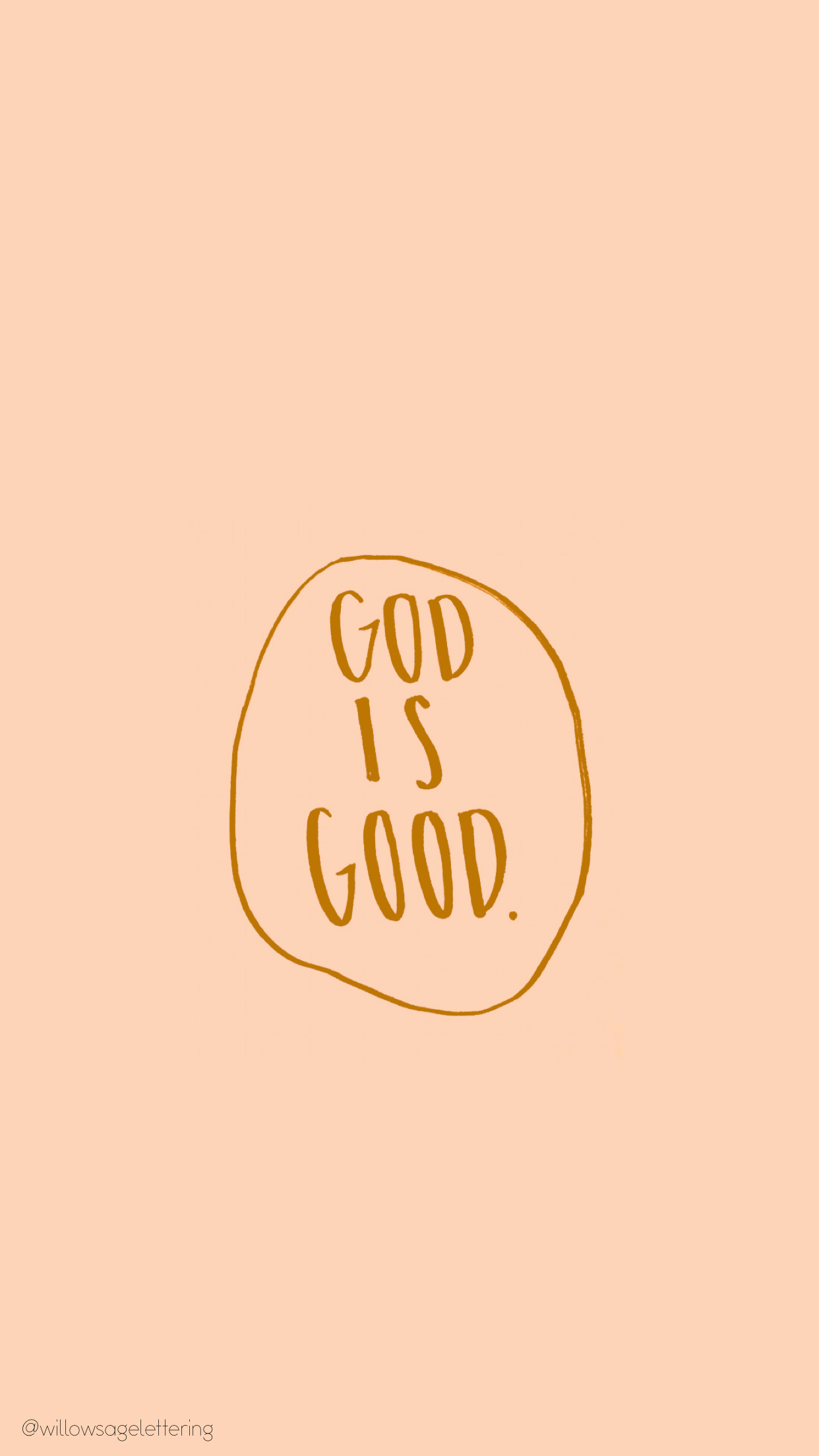 God is good wallpaper phone background with a quote - Christian, christian iPhone