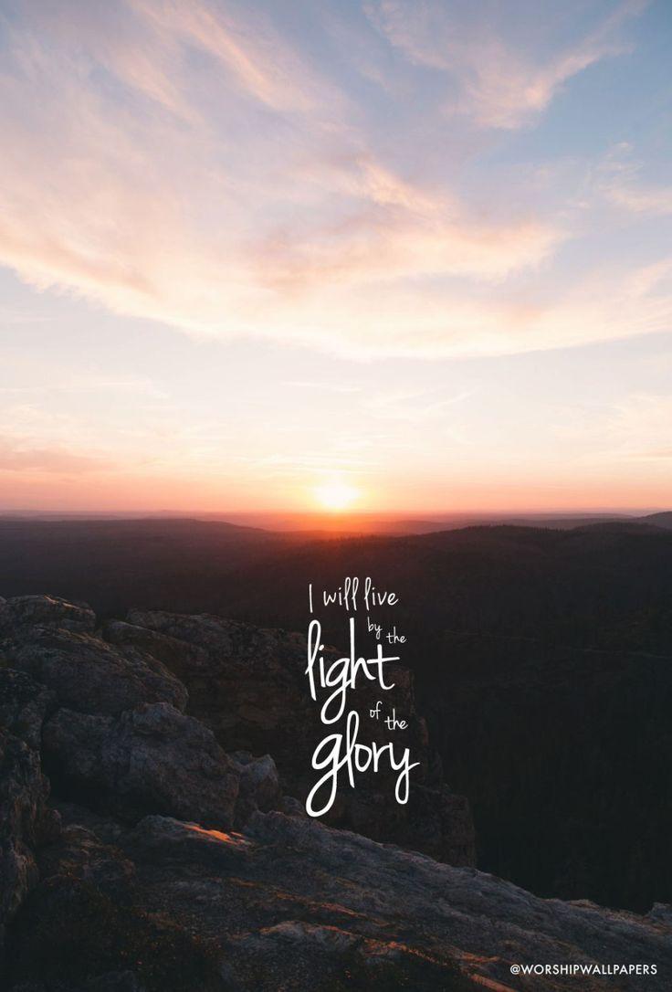 A sunset with the words i will light up my glory - Christian, christian iPhone