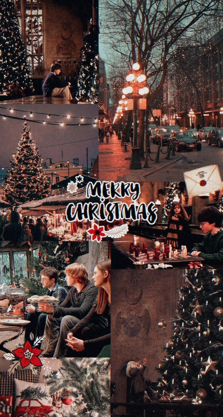 Christmas Harry Potter aesthetic wallpaper I made for my phone! - Harry Potter