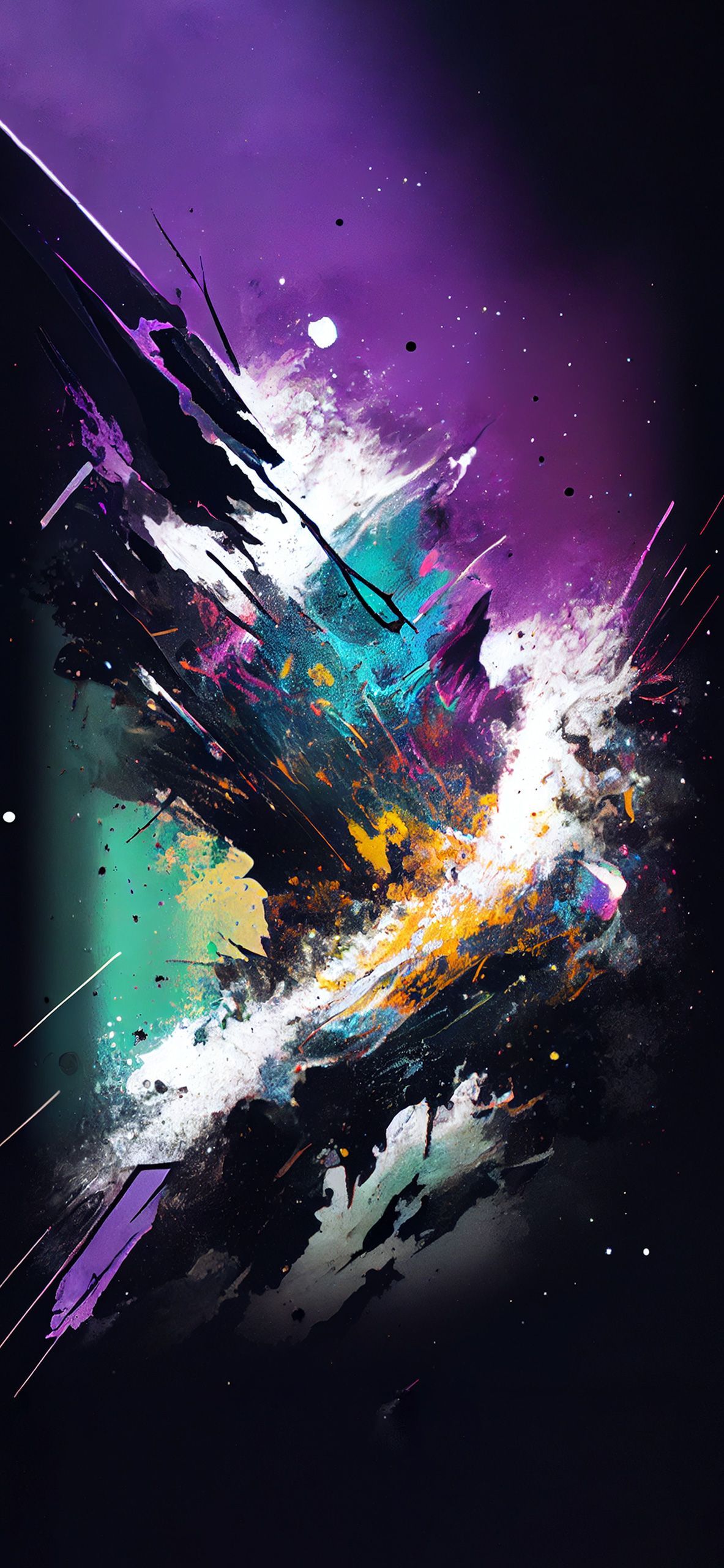 IPhone wallpaper with abstract art of a colorful splash - Abstract