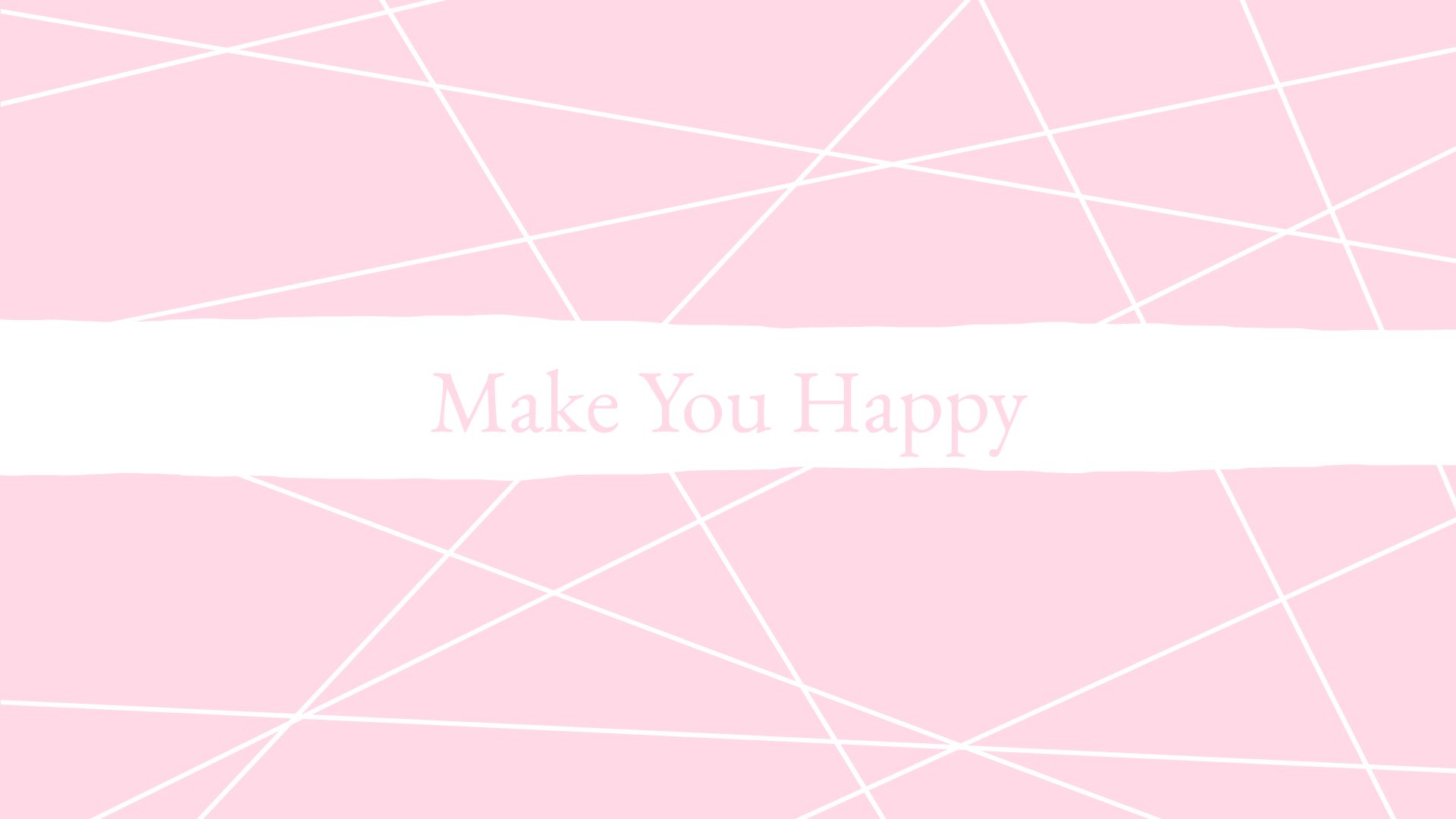 A pink and white geometric pattern with the words 