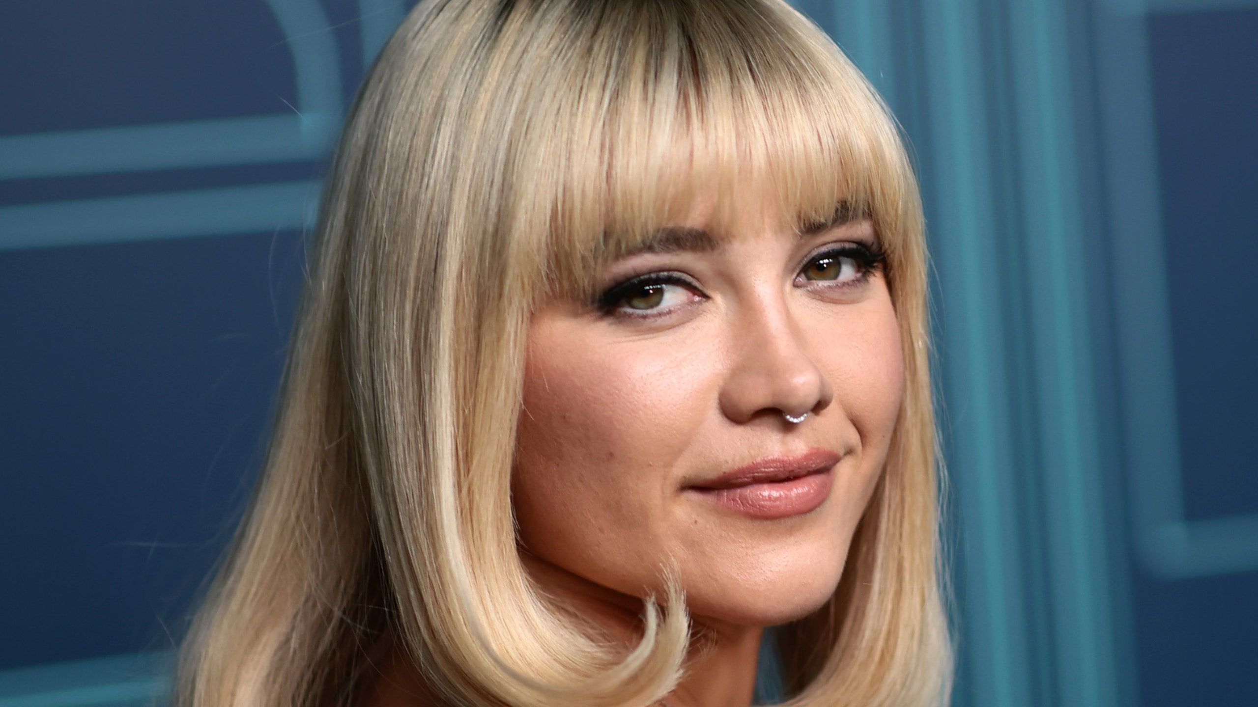 Dianna Agron with a blonde bob and bangs - Florence Pugh