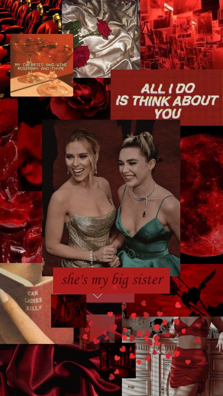 Scarlett Johansson And Florence Pugh Aesthetic Wallpaper