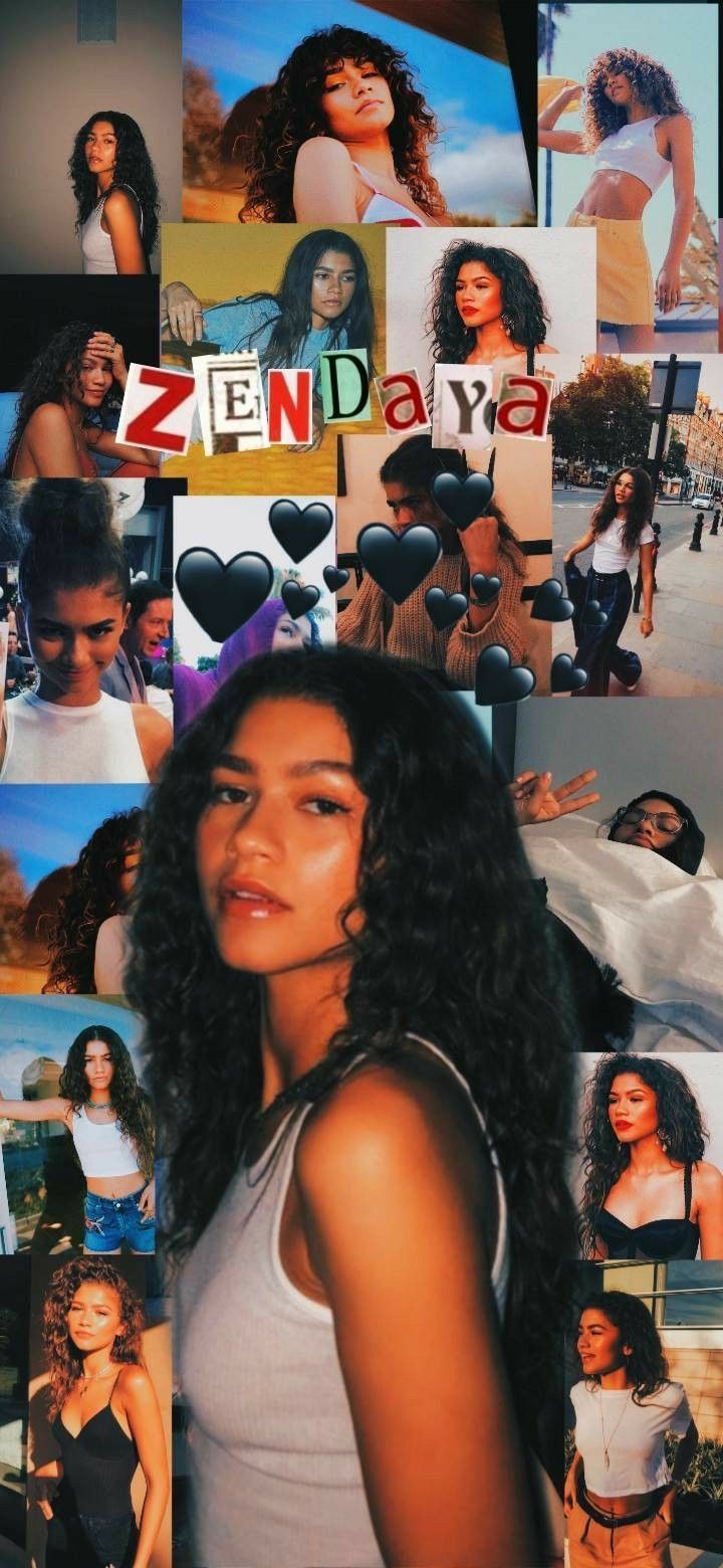A collage of Zendaya's photos. - Zendaya