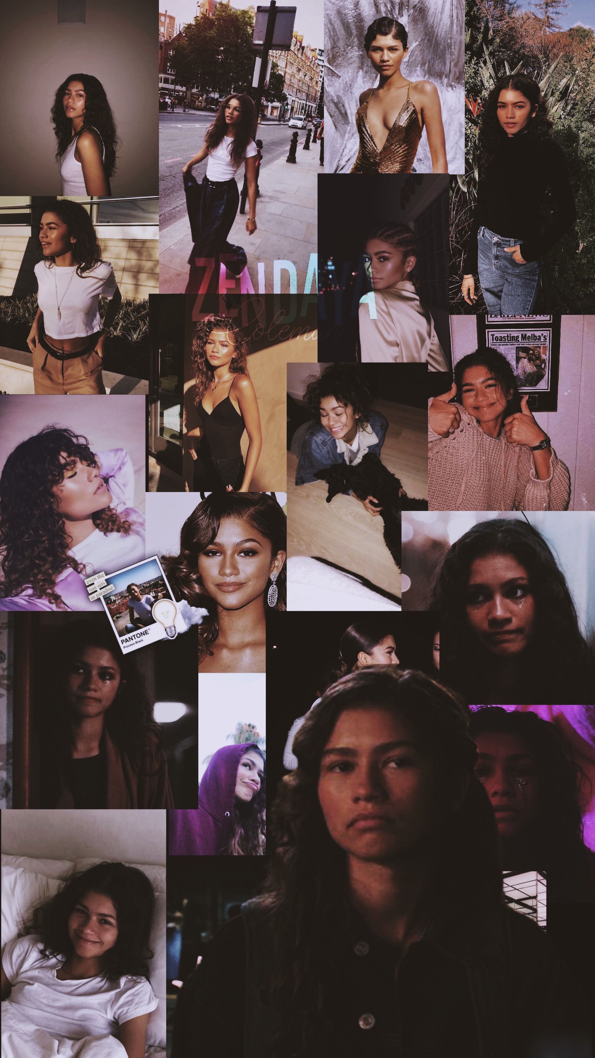 A collage of Zendaya's different looks throughout the years. - Zendaya