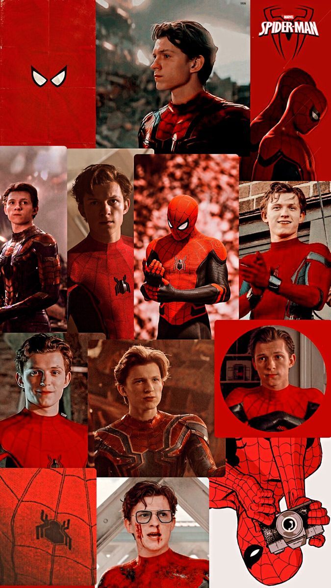 Spiderman collage with Tom Holland as Spiderman - Tom Holland