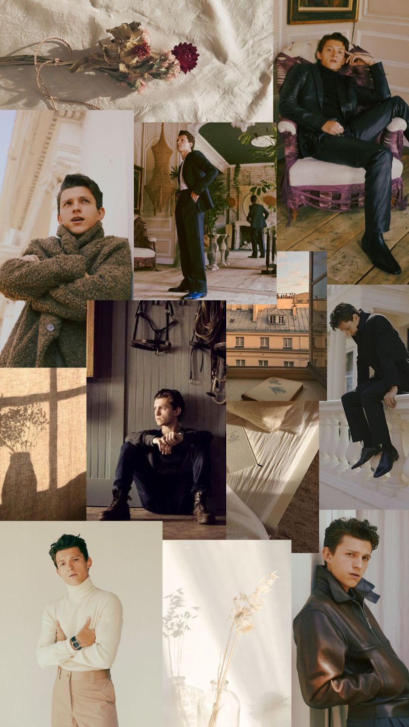 Tom Holland, actor, collage, photography, men's fashion, actor, actor, collage, photography, men's fashion - Tom Holland