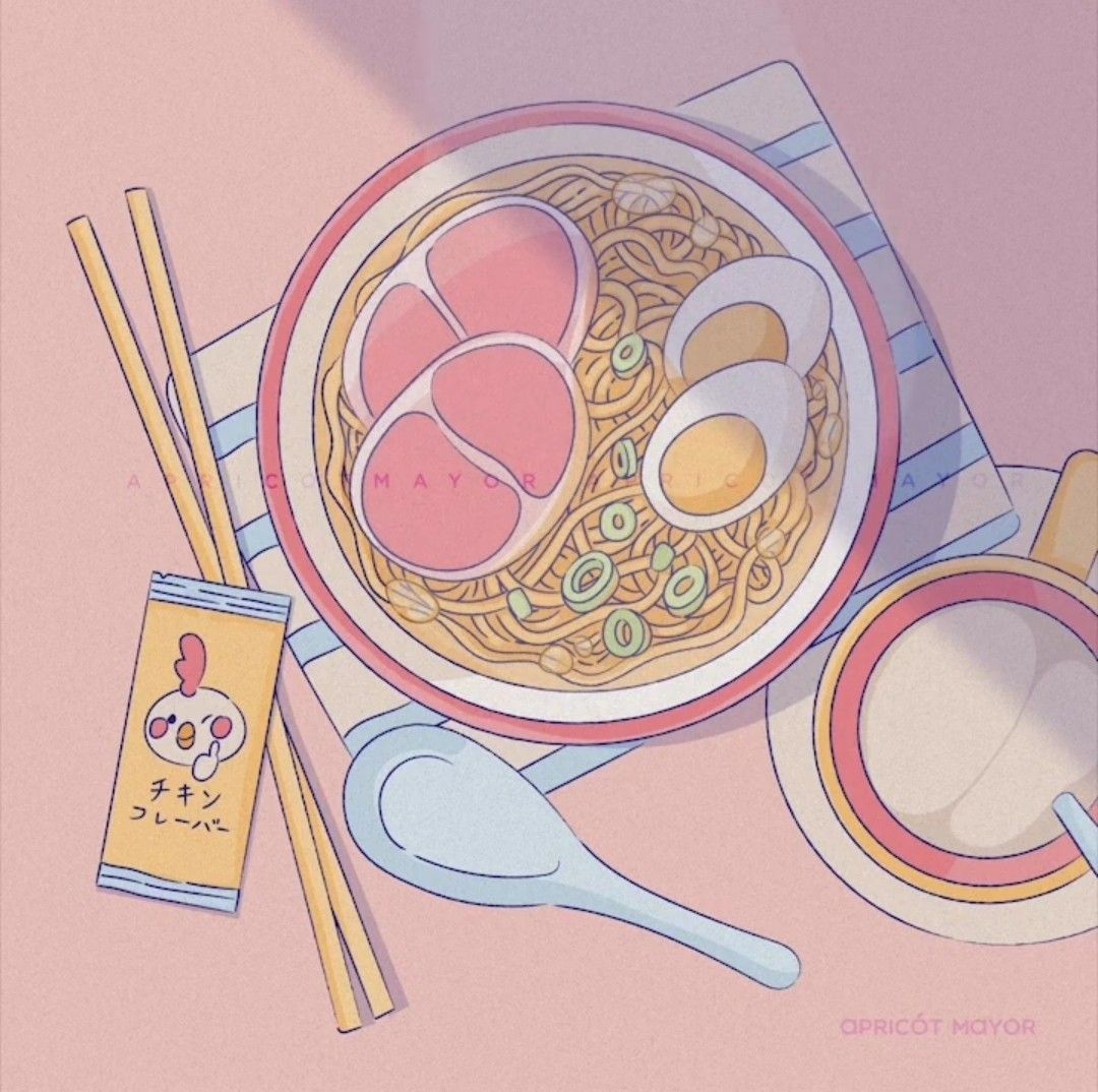 Pastel Anime Food Aesthetic Wallpaper