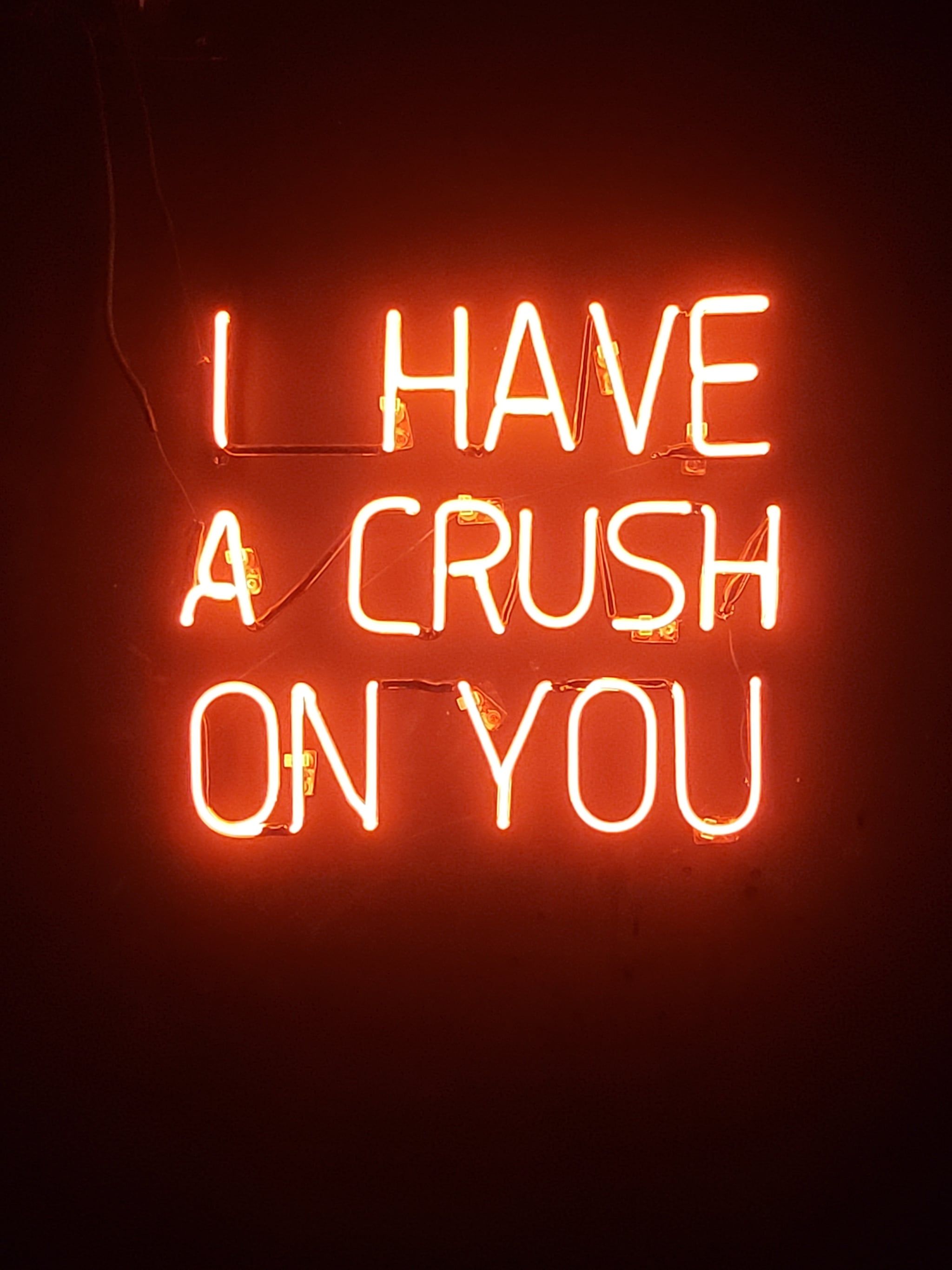 Valentine's Day Wallpaper: I Have A Crush On You Neon Sign. The Dreamiest iPhone Wallpaper For Valentine's Day That Fit Any Aesthetic