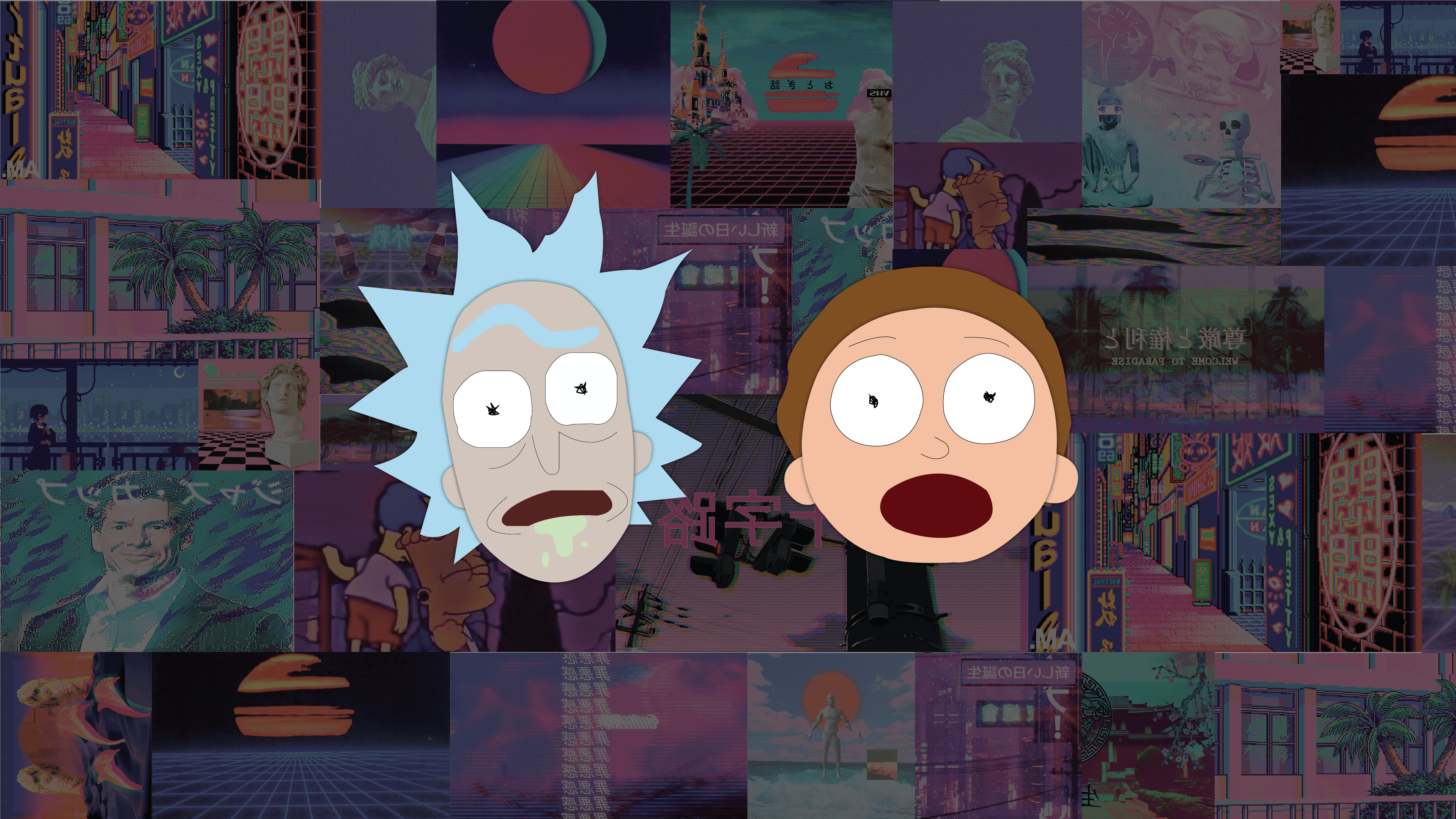 Rick and Morty + Vaporwave
