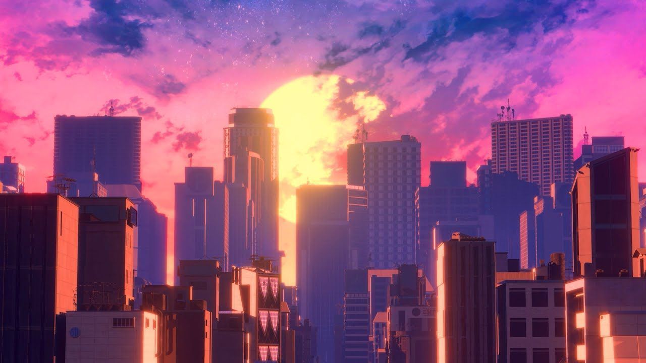 City Skyline Screensaver Wallpaper Hours Ultra HD. No Sound