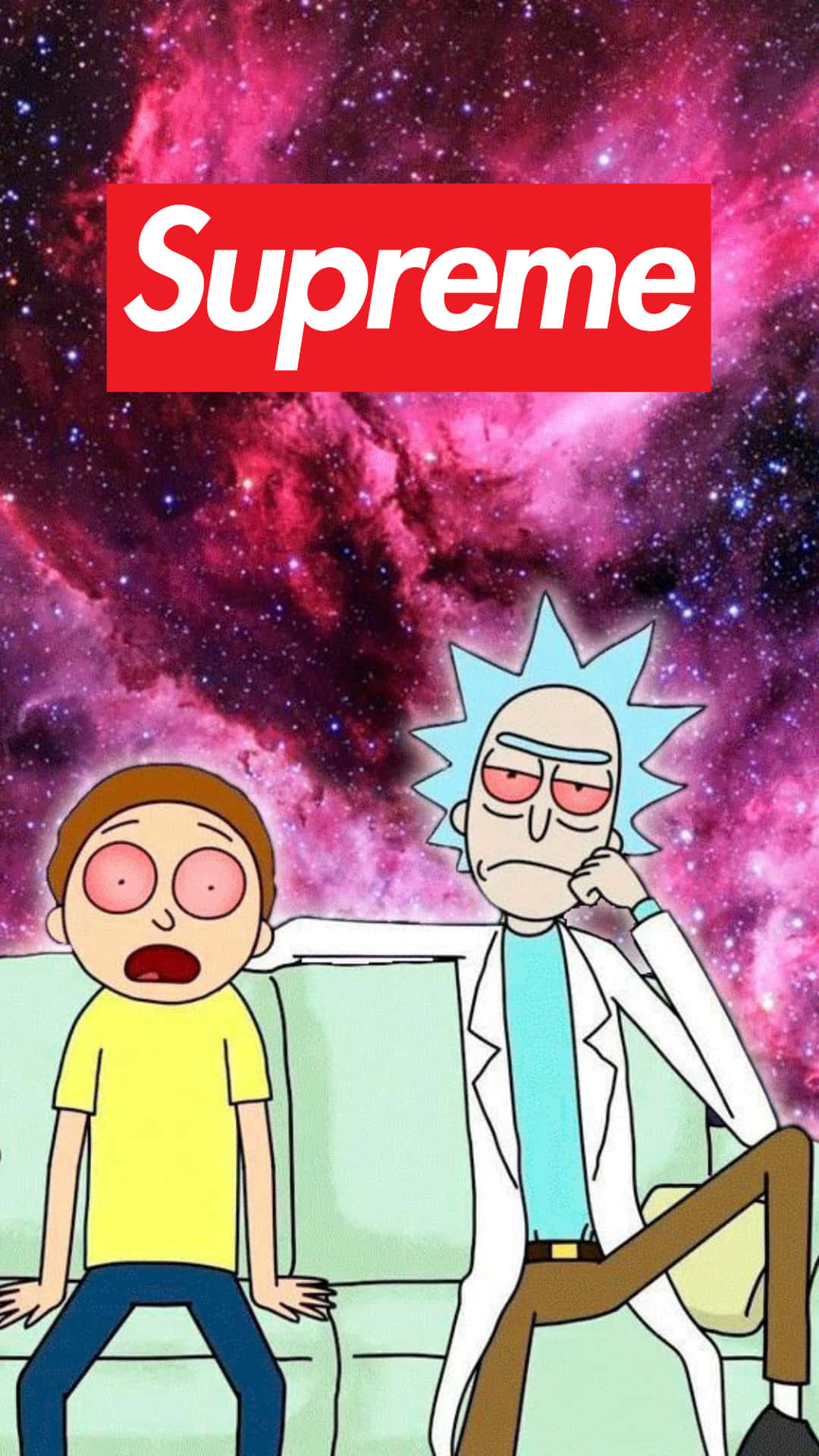 Download Rick And Morty Supreme Psychedelic Aesthetic Wallpaper