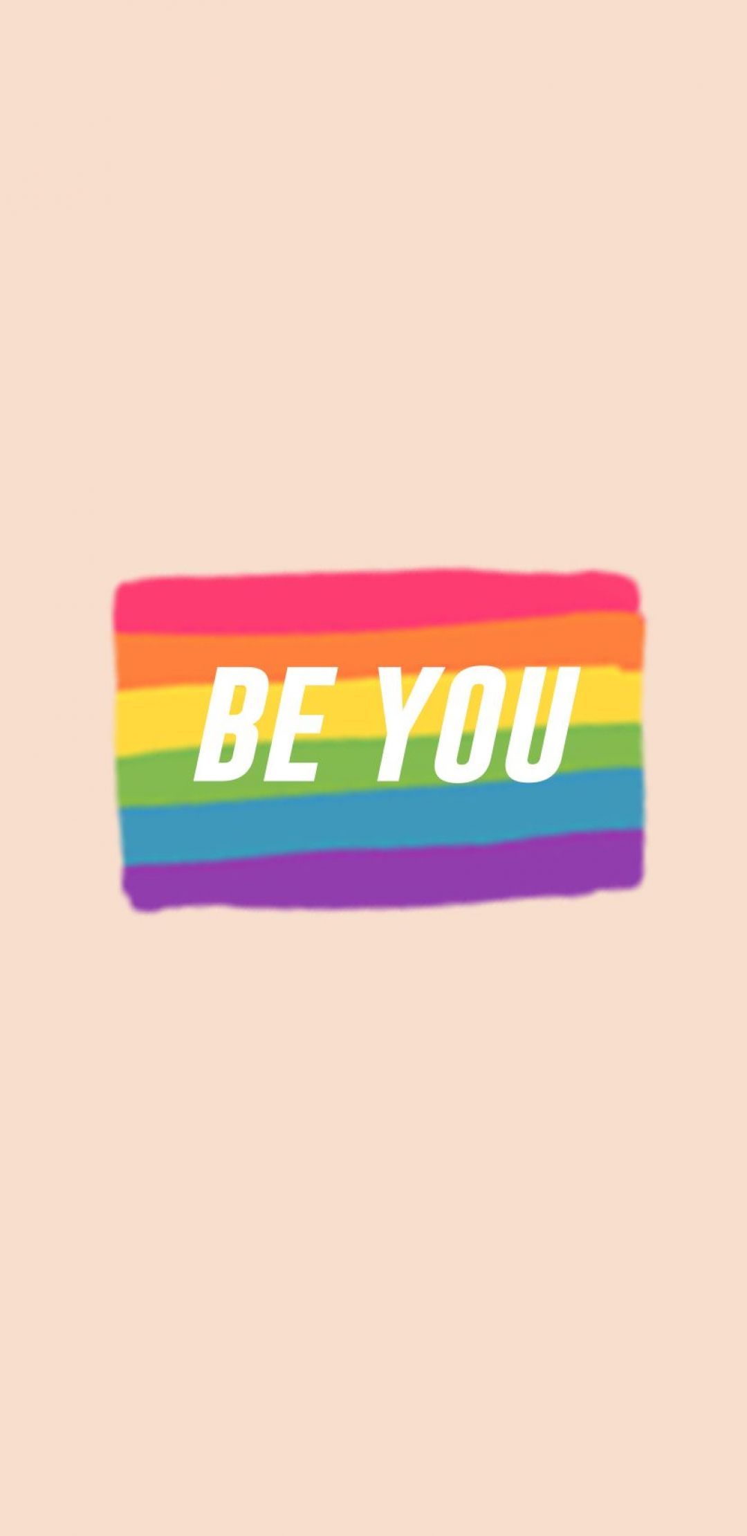 A rainbow colored banner with the words be you - Gay