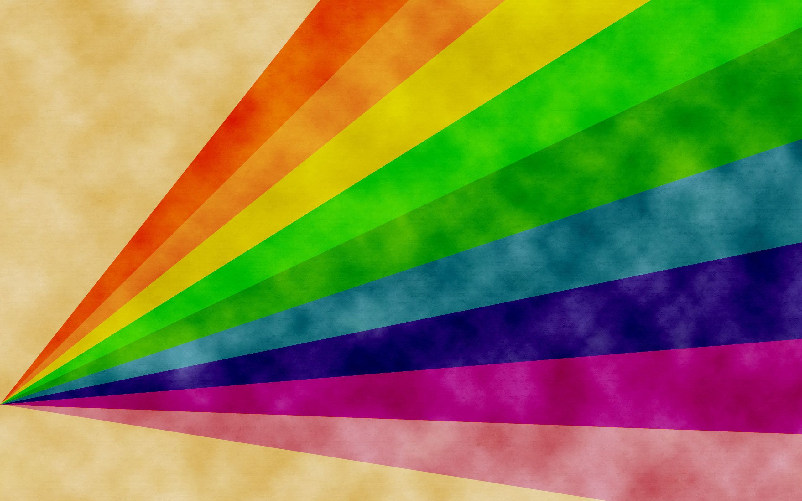A wallpaper with a rainbow colored rays on a brown background - Gay, LGBT, pride