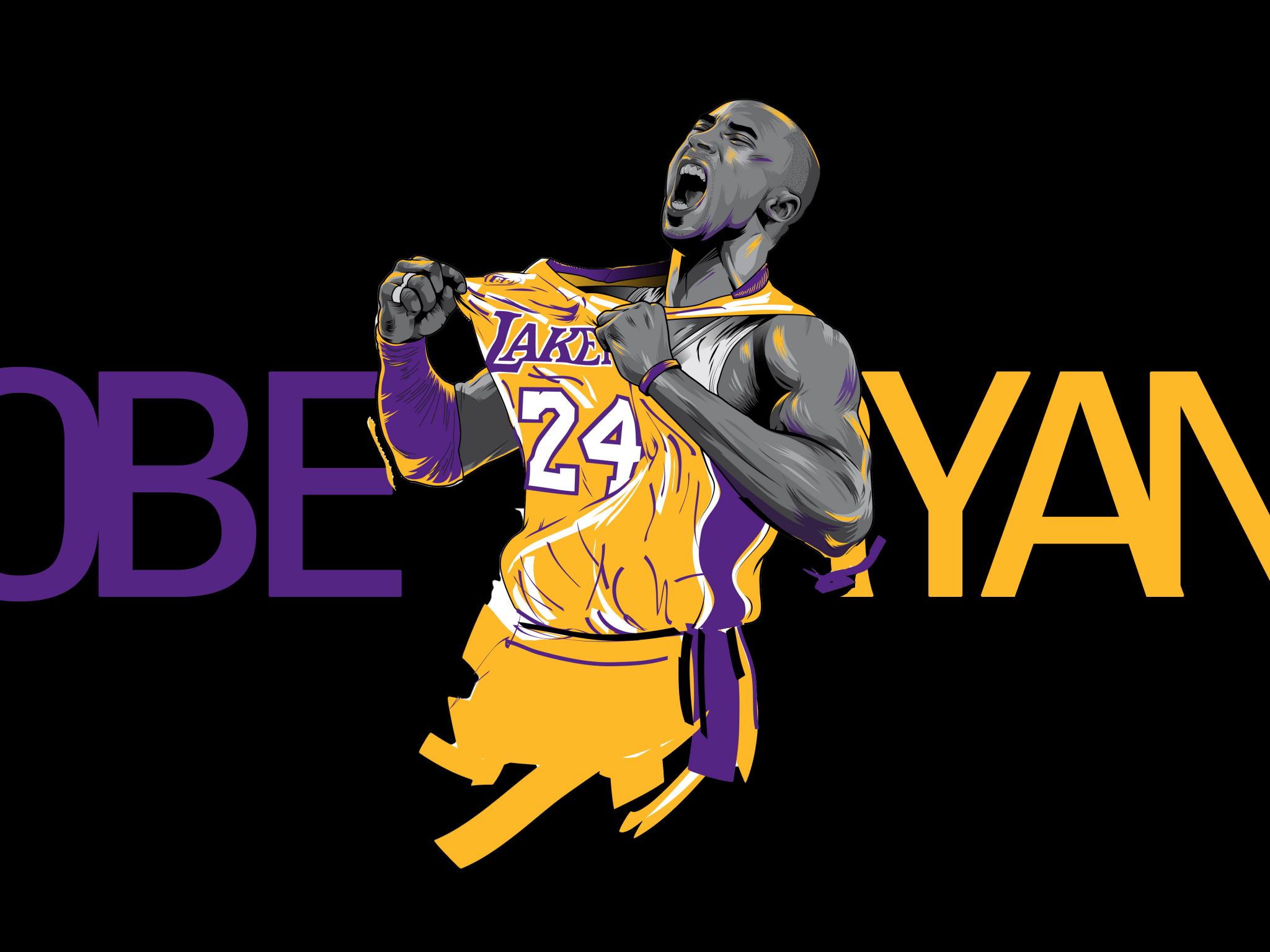 Kobe Bryant Wallpaper 4K, Los Angeles Lakers, 5K