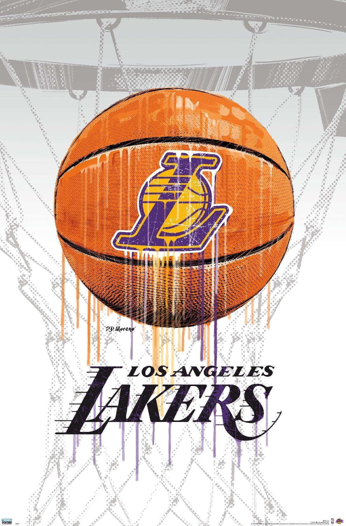 NBA Los Angeles Lakers Ball 20 Wall Poster, 14.725 x 22.375