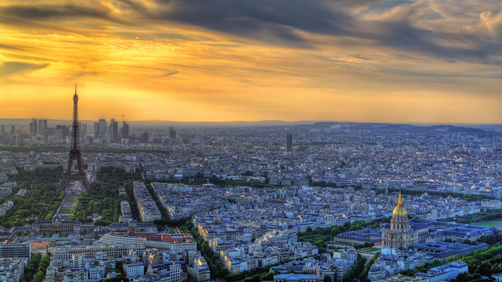 Download wallpaper 1600x900 paris, france, city, height widescreen 16:9 HD background - France