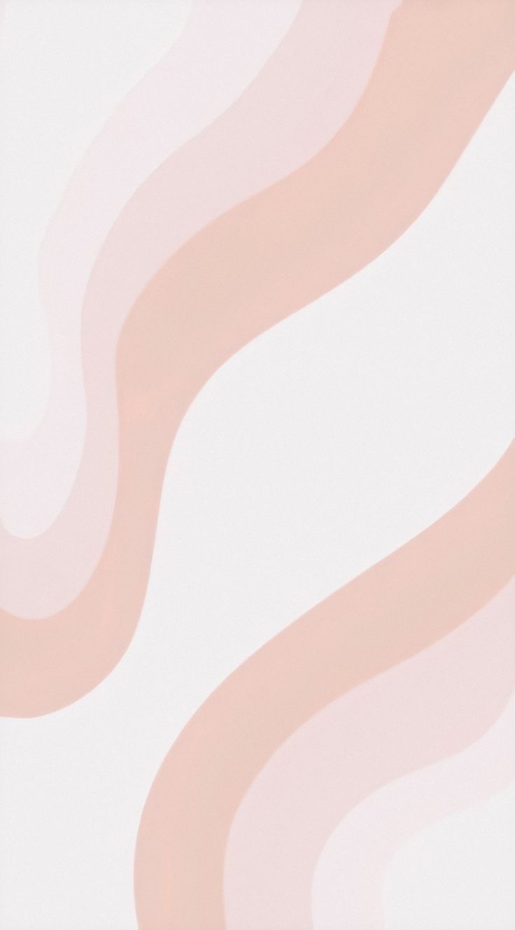 A phone wallpaper with a white background and pink and peach squiggly lines. - Design