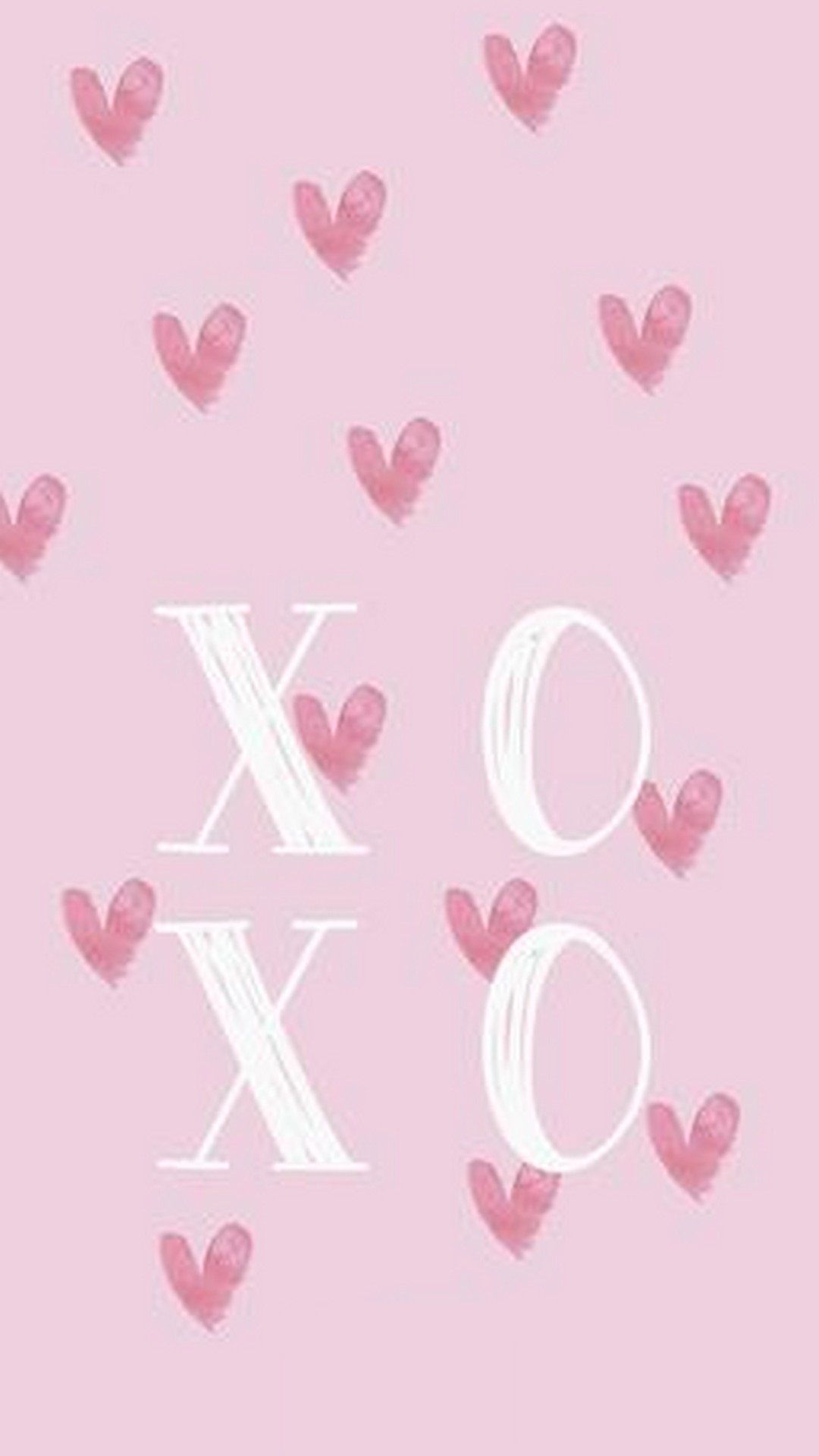 A heart shaped xoxo on pink background - Valentine's Day