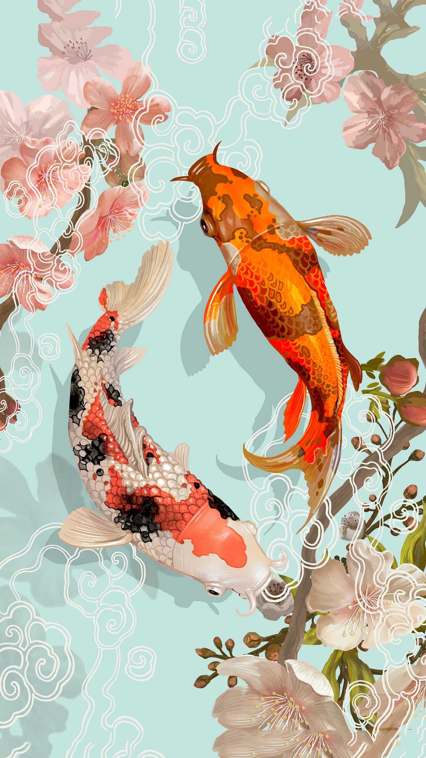 Fish Pond Wallpaper