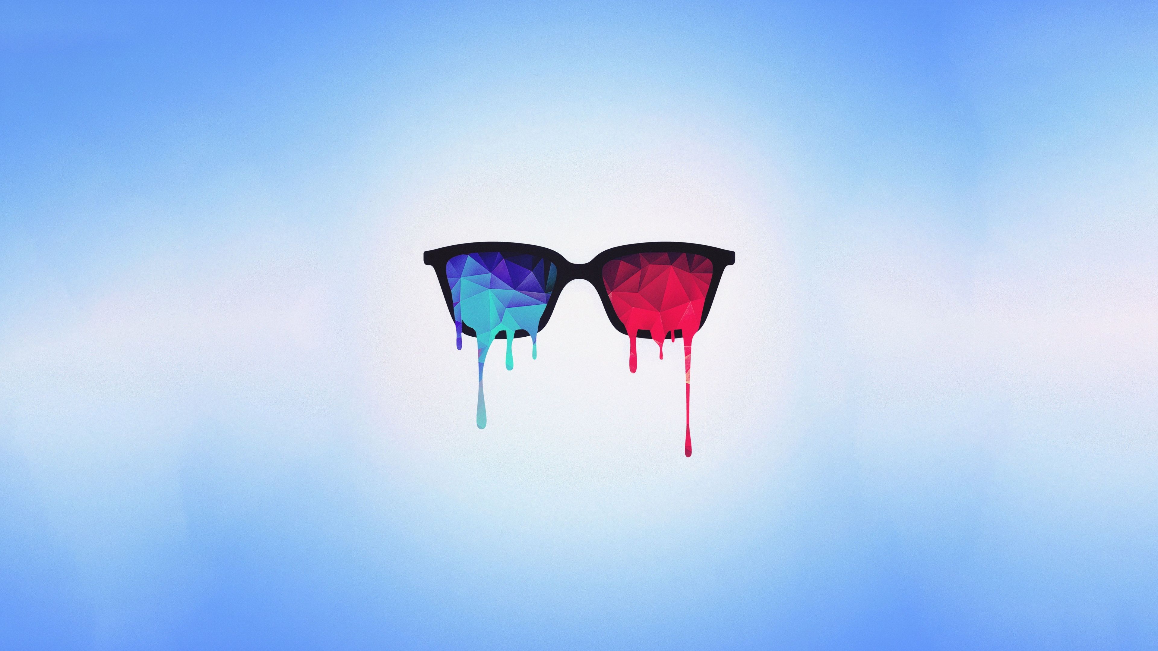 Cool glasses Wallpaper 4K, Drippy Sunglasses, 3D Psychedelic