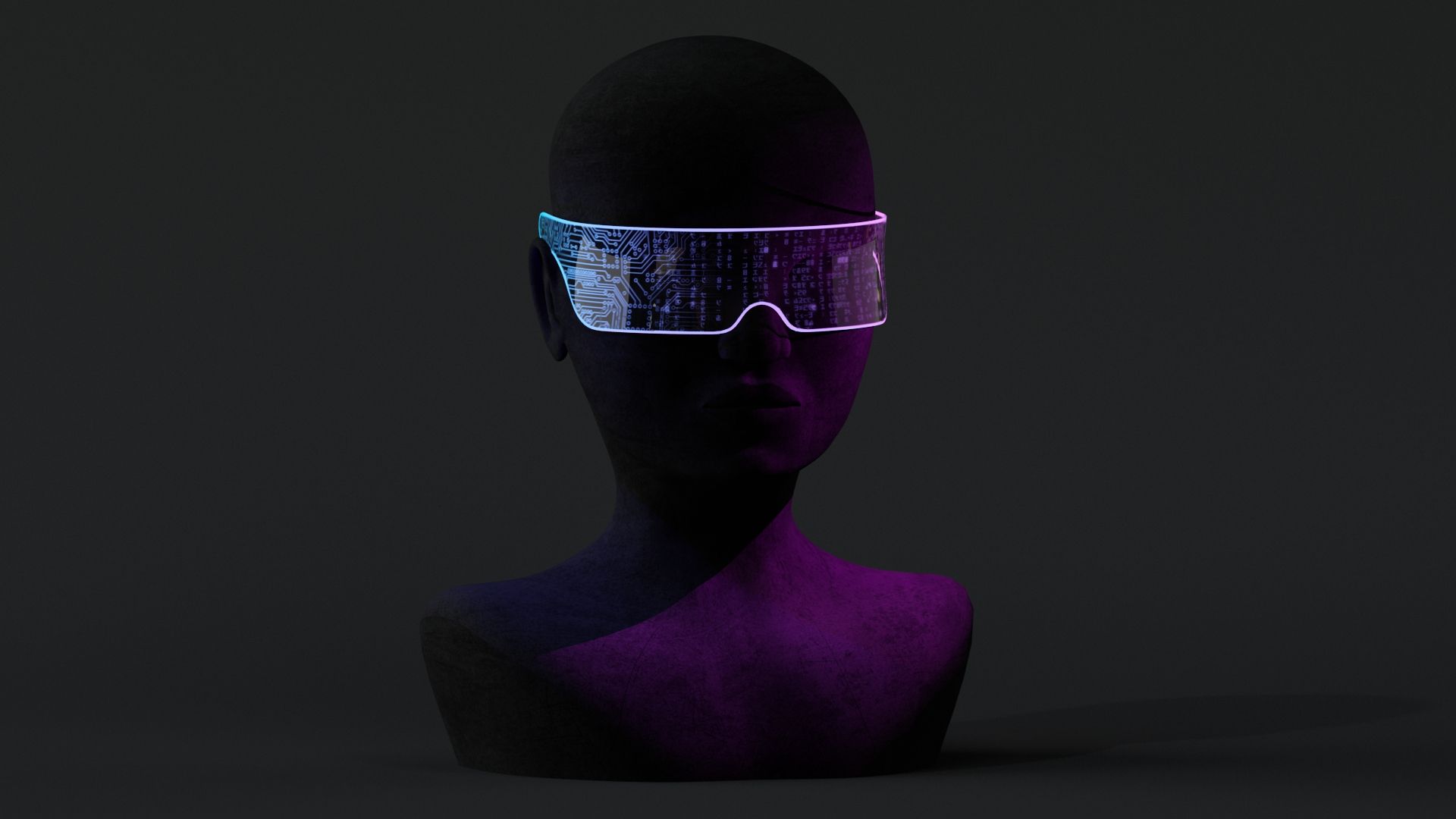 Cyberpunk glasses 3D