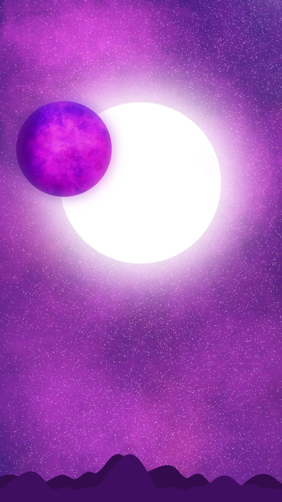 Download Dark Purple Aesthetic Eclipse Art Wallpaper